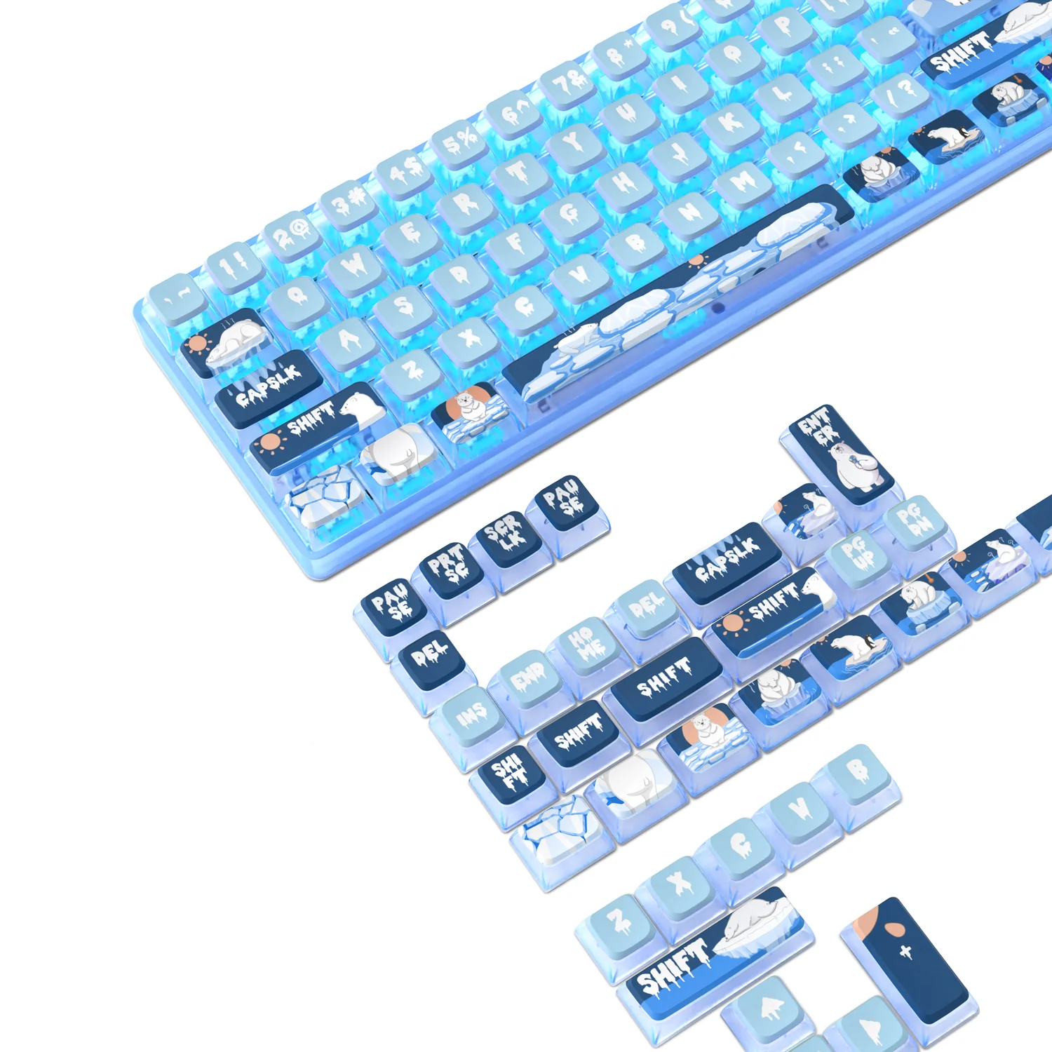 ATTACK SHARK 120 Keys PBT Dye-Sublimation Pudding Keycaps Set - Image 8