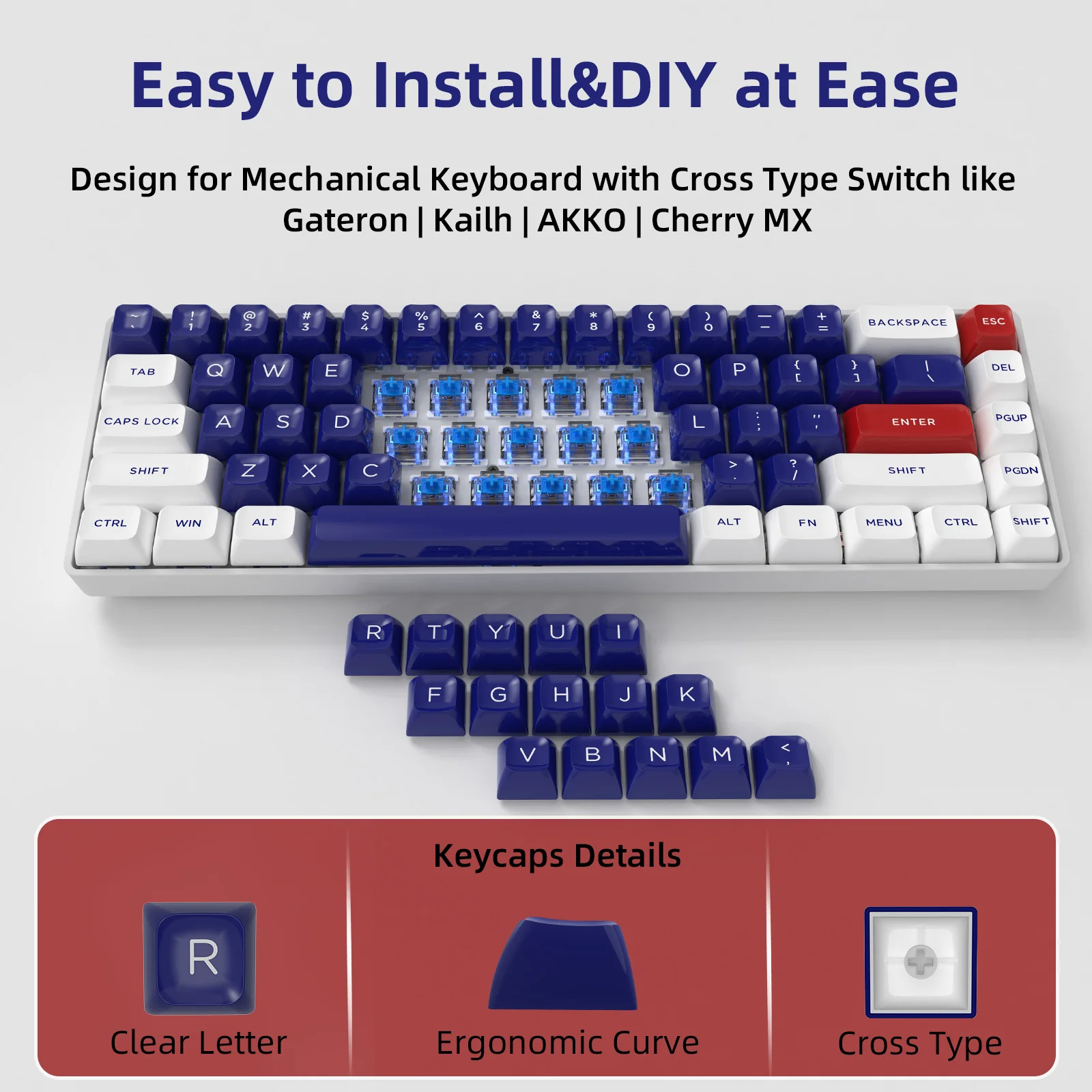 ATTACK SHARK 149 Keys PBT Keycaps Double Shot Full Keycap Set - Image 10