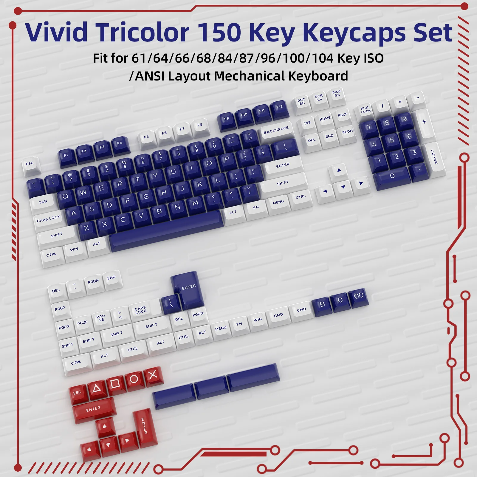ATTACK SHARK 149 Keys PBT Keycaps Double Shot Full Keycap Set - Image 13