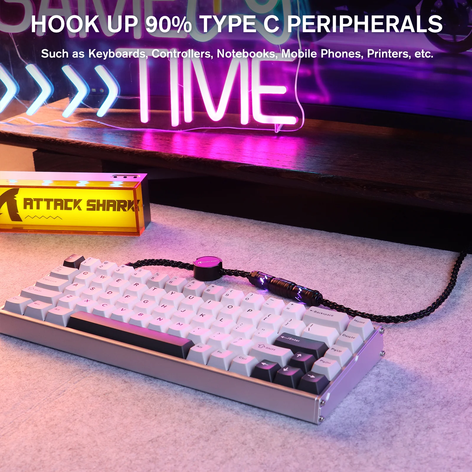 ATTACK SHARK C07 Custom Aviator Cable for 8KHz Magnetic Keyboard - Image 9