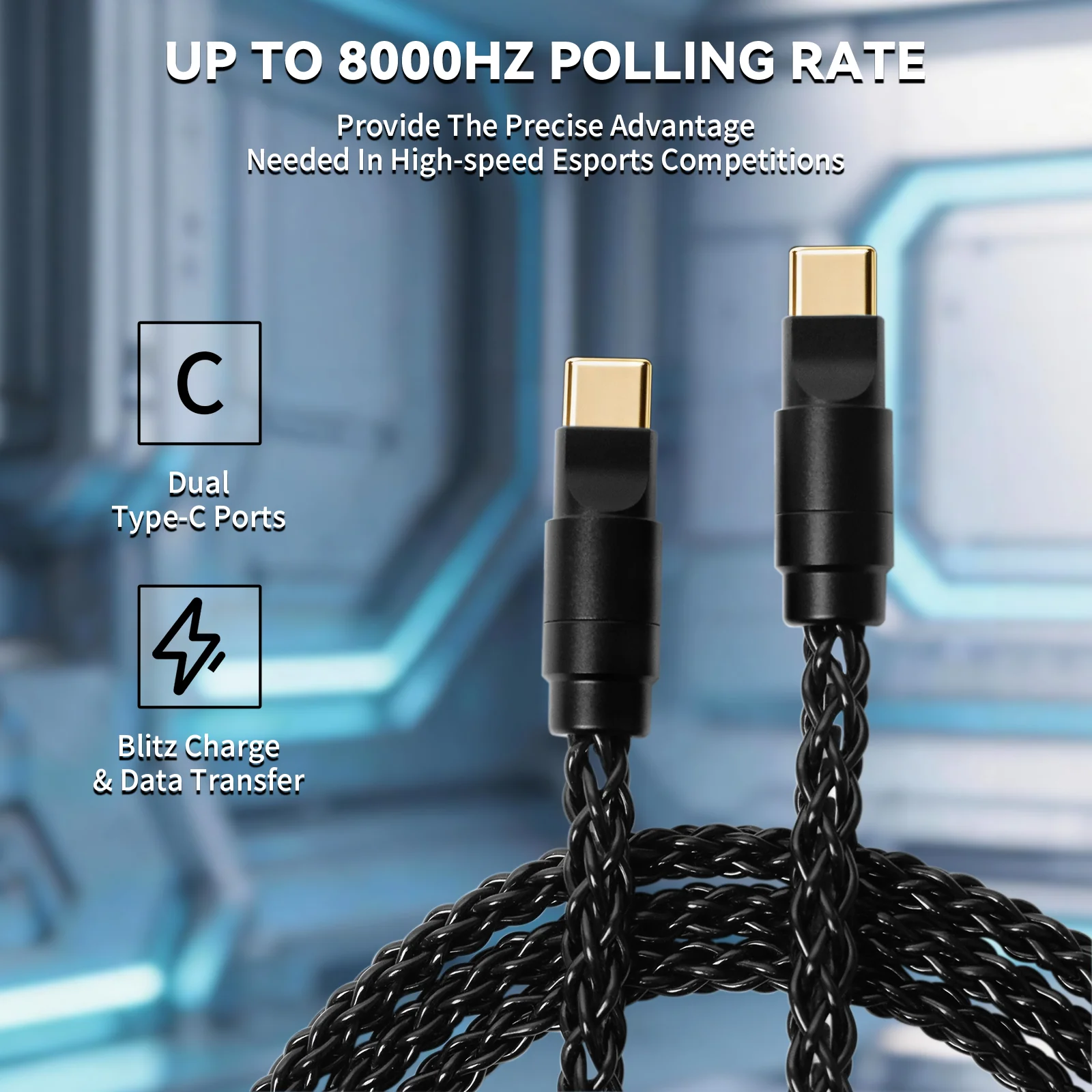 ATTACK SHARK C07 PRO 2-In 1  Type C Cable for 8KHz Gaming Keyboard/Mouse - Image 13