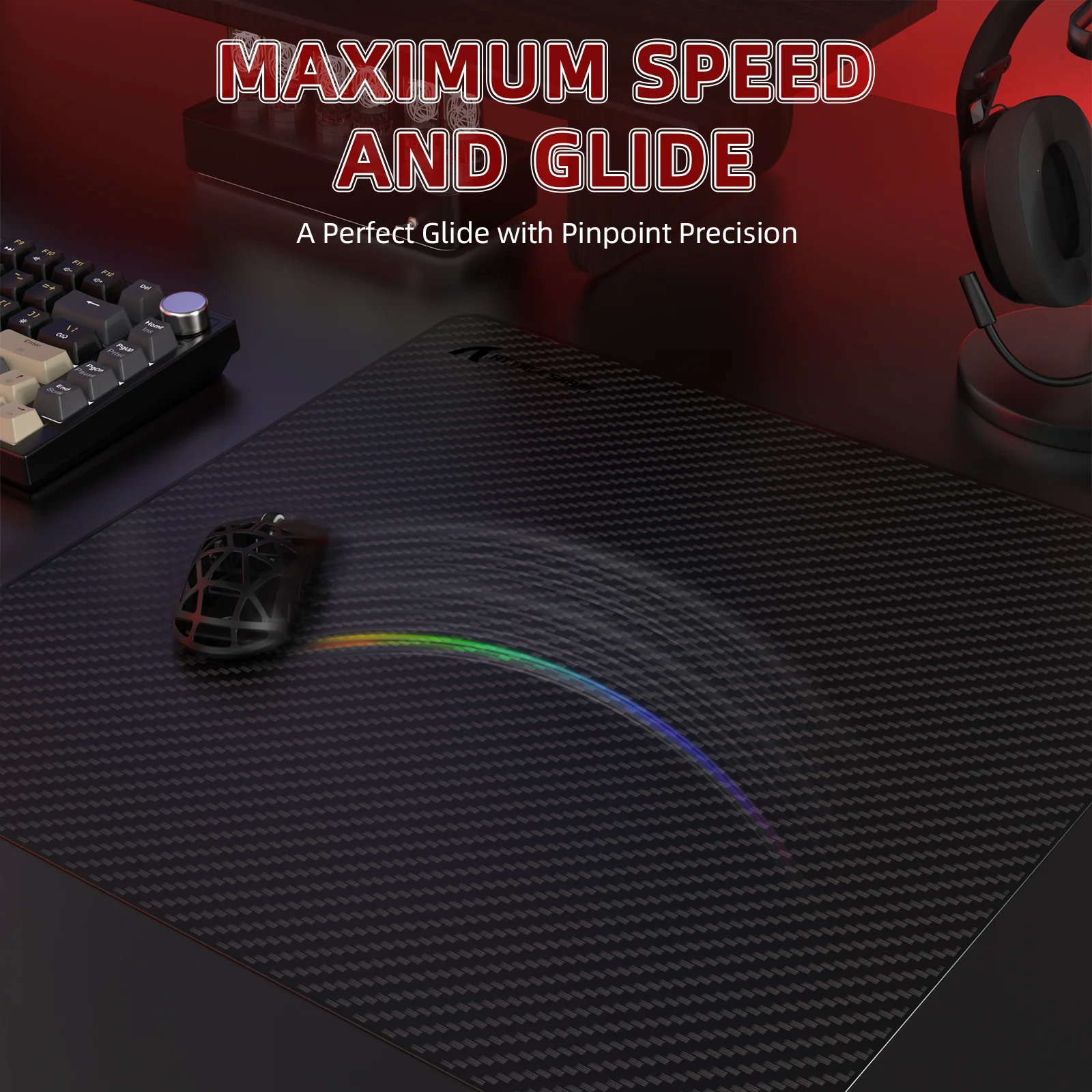 ATTACK SHARK CM04 Genuine Carbon Fiber eSport Gaming Mousepad - Image 13