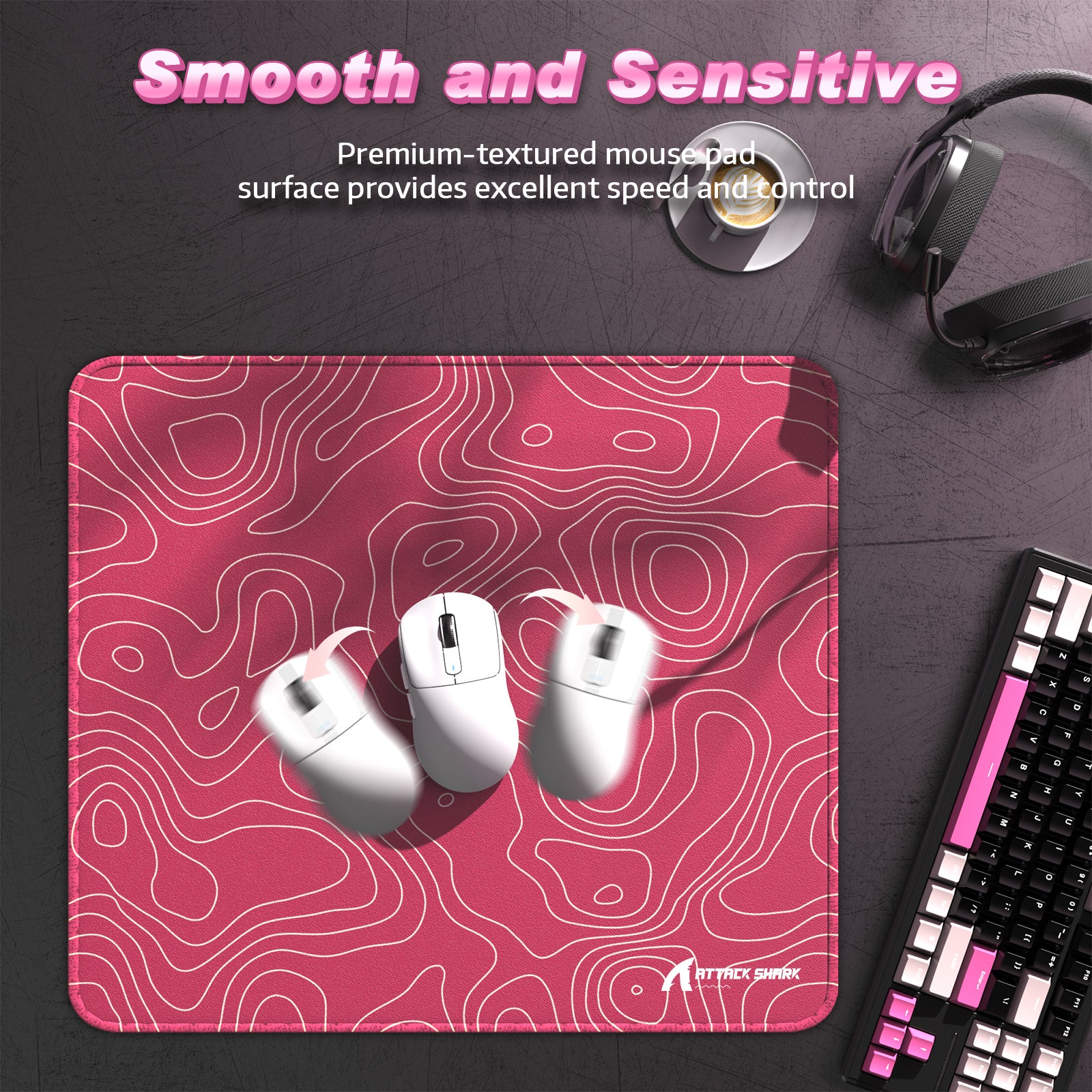 ATTACK SHARK CM02 eSport Gaming Mousepad (450x400x4 MM) - Image 102