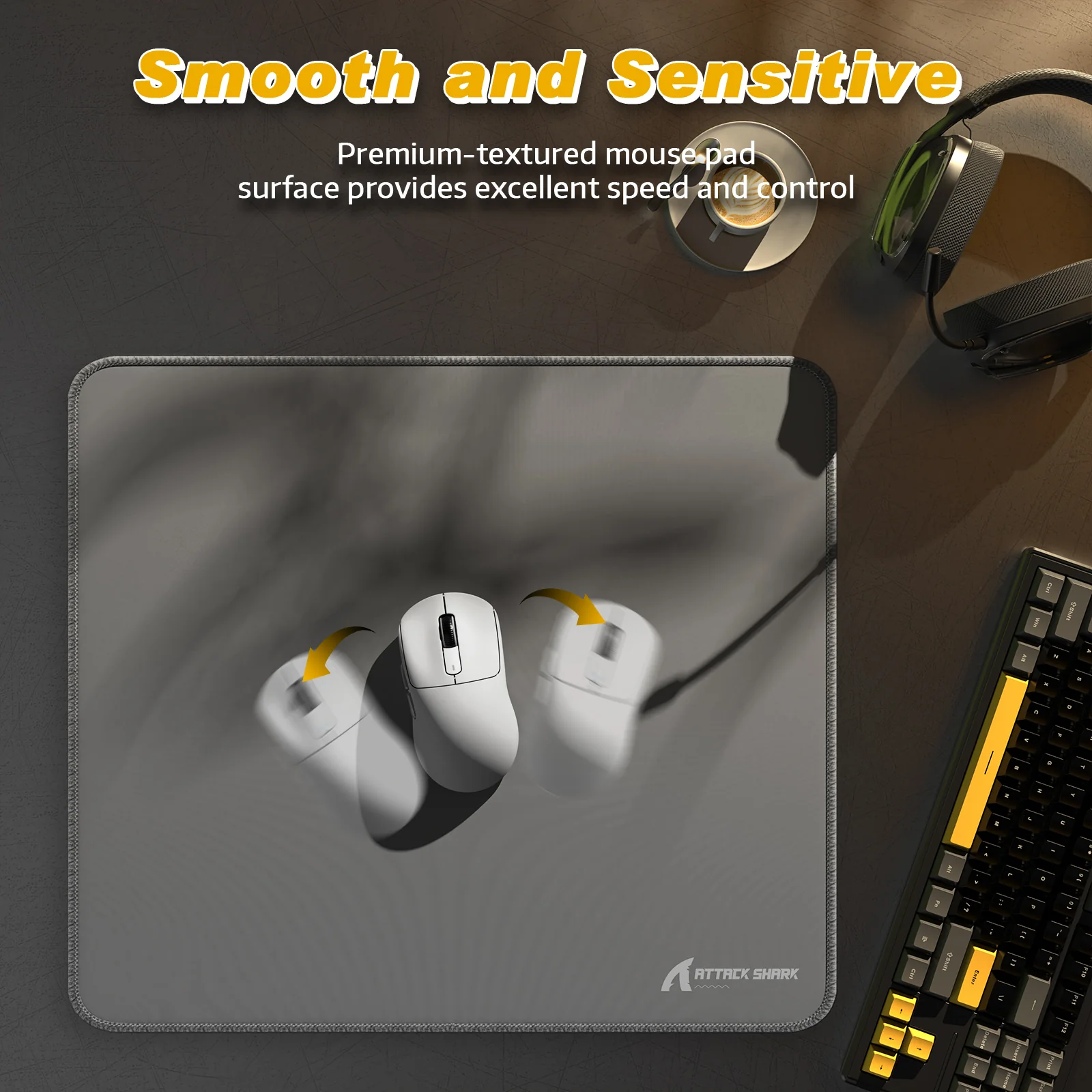 ATTACK SHARK CM02 eSport Gaming Mousepad (450x400x4 MM) - Image 30