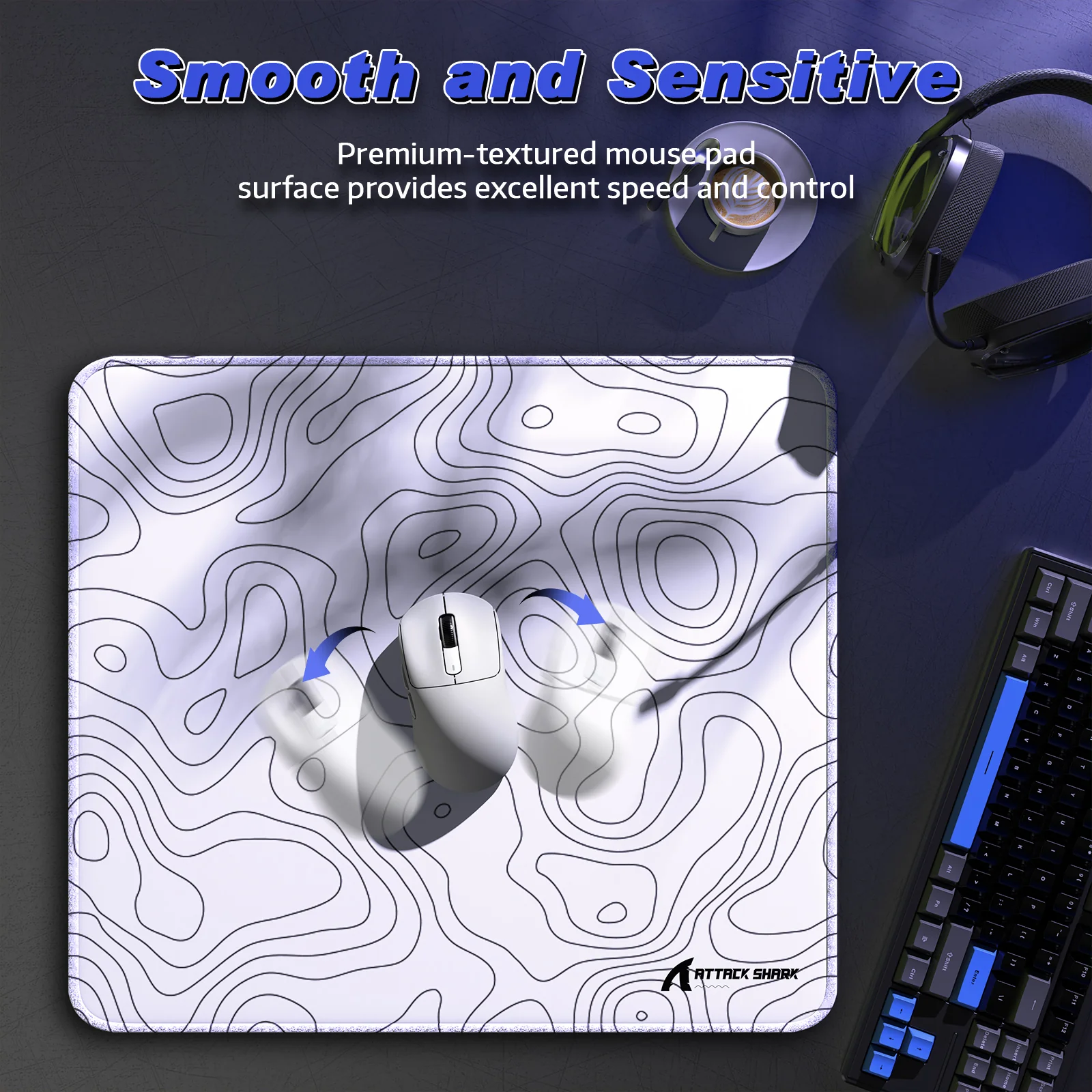 ATTACK SHARK CM02 eSport Gaming Mousepad (450x400x4 MM) - Image 39
