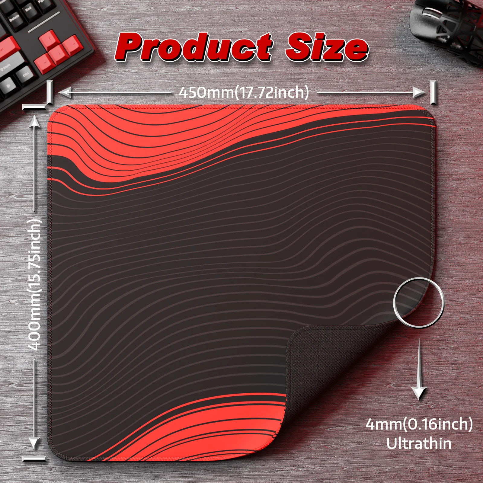 ATTACK SHARK CM02 eSport Gaming Mousepad (450x400x4 MM) - Image 54