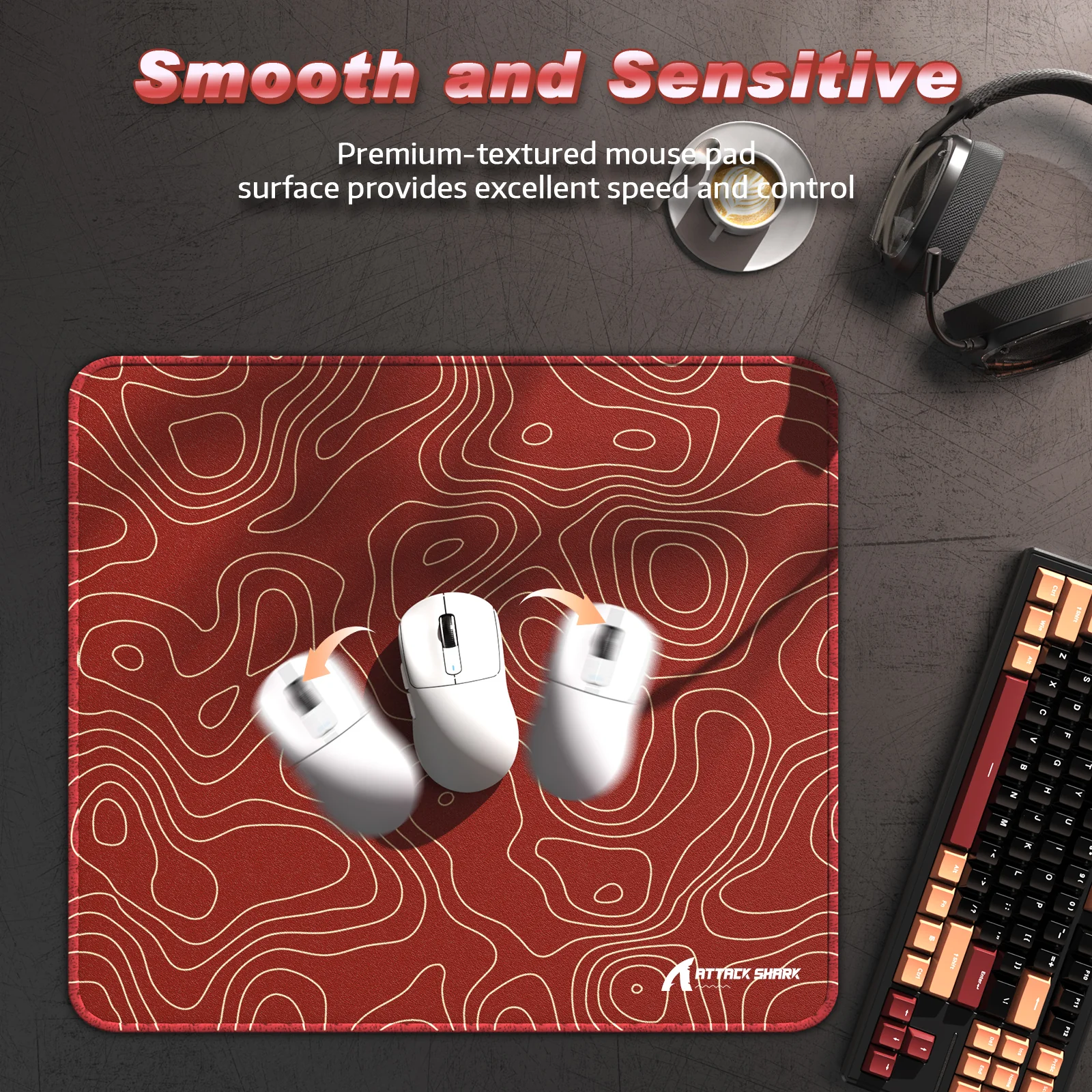 ATTACK SHARK CM02 eSport Gaming Mousepad (450x400x4 MM) - Image 94