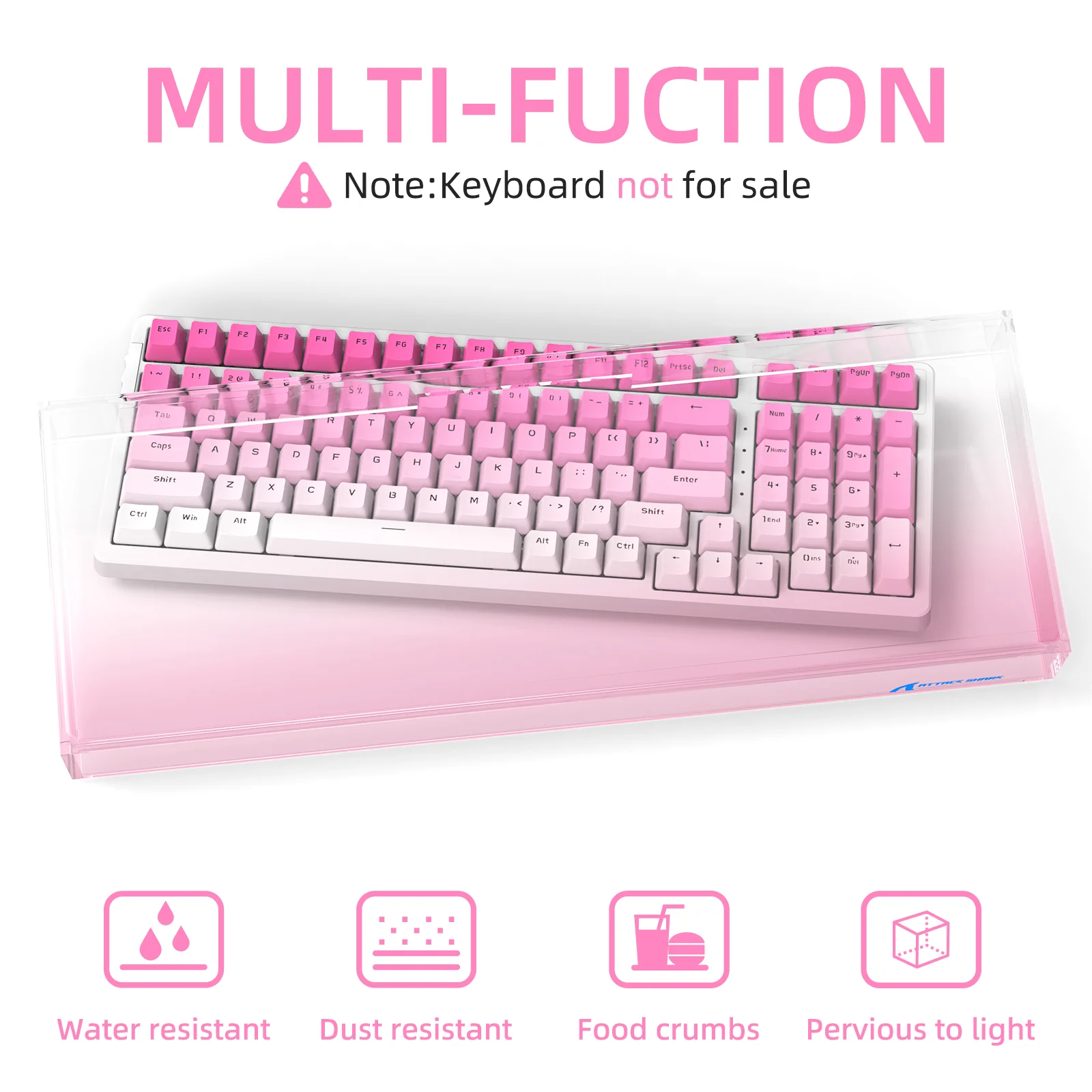 ATTACK SHARK 98 Keys Keyboard Dust Cover - Image 10