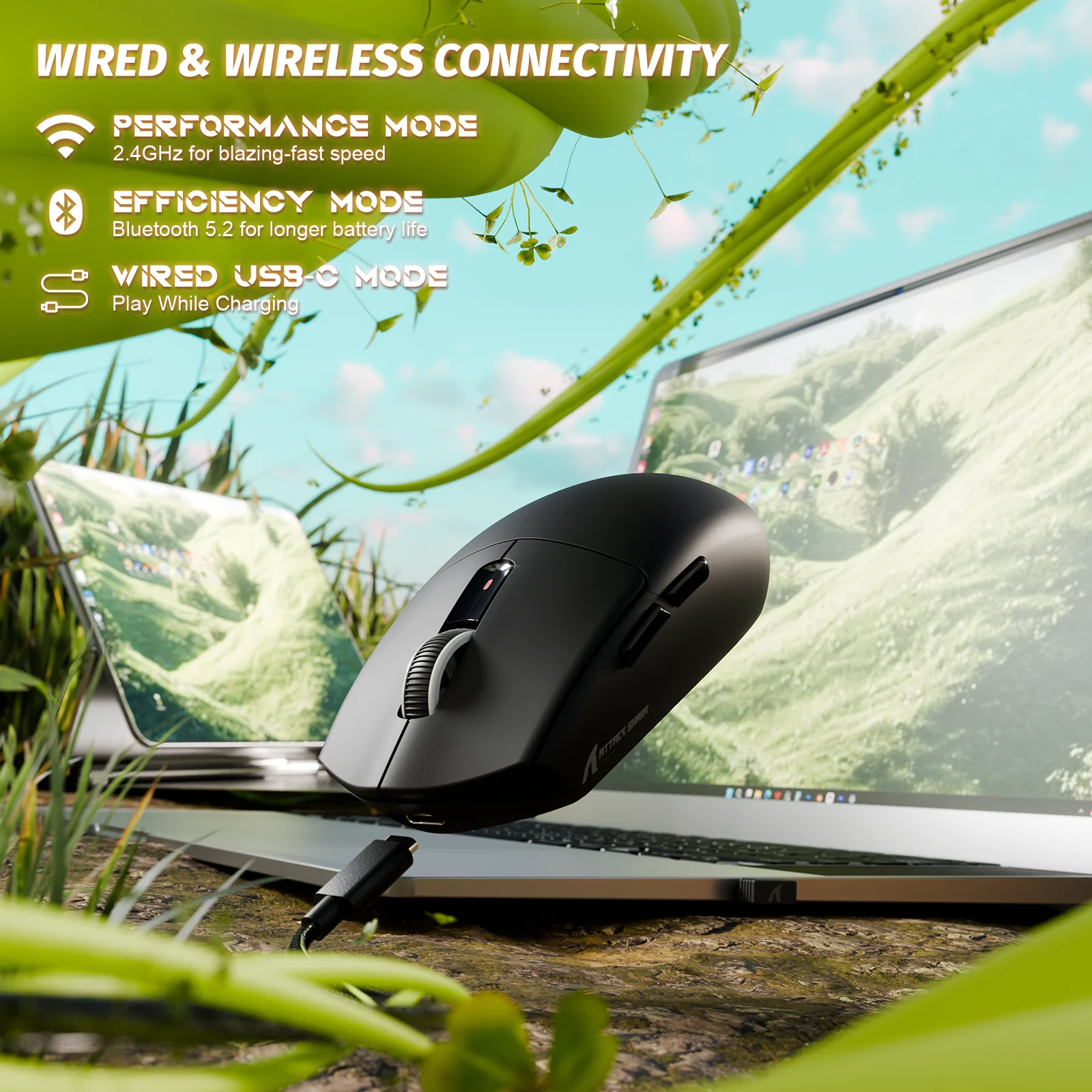 ATTACK SHARK G3 Tri-mode Wireless Gaming Mouse 25000 DPI Ultra Lightweight - Image 24