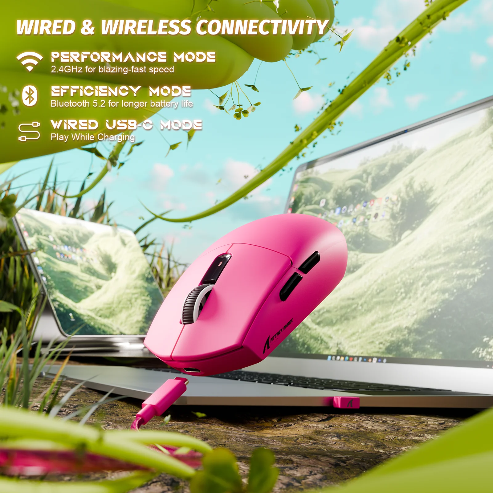ATTACK SHARK G3 Tri-mode Wireless Gaming Mouse 25000 DPI Ultra Lightweight - Image 42
