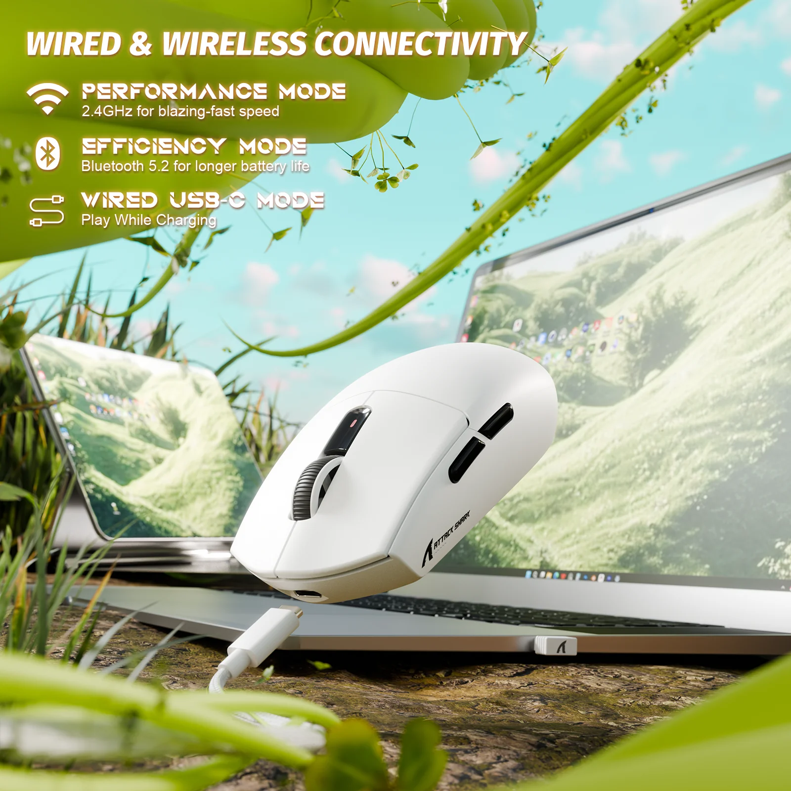 ATTACK SHARK G3 Tri-mode Wireless Gaming Mouse 25000 DPI Ultra Lightweight - Image 6