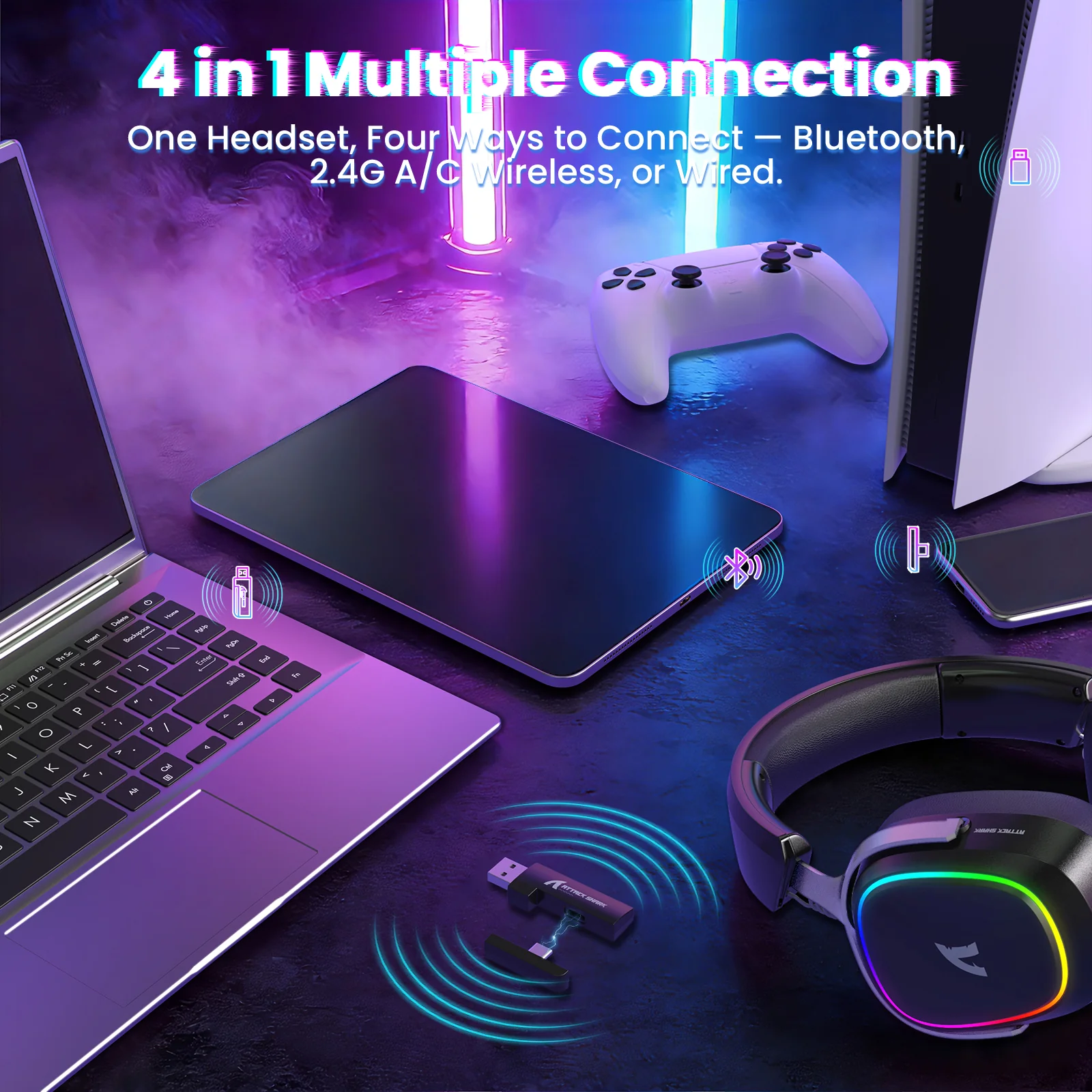 ATTACK SHARK G800 Wireless Gaming Headset - Image 7