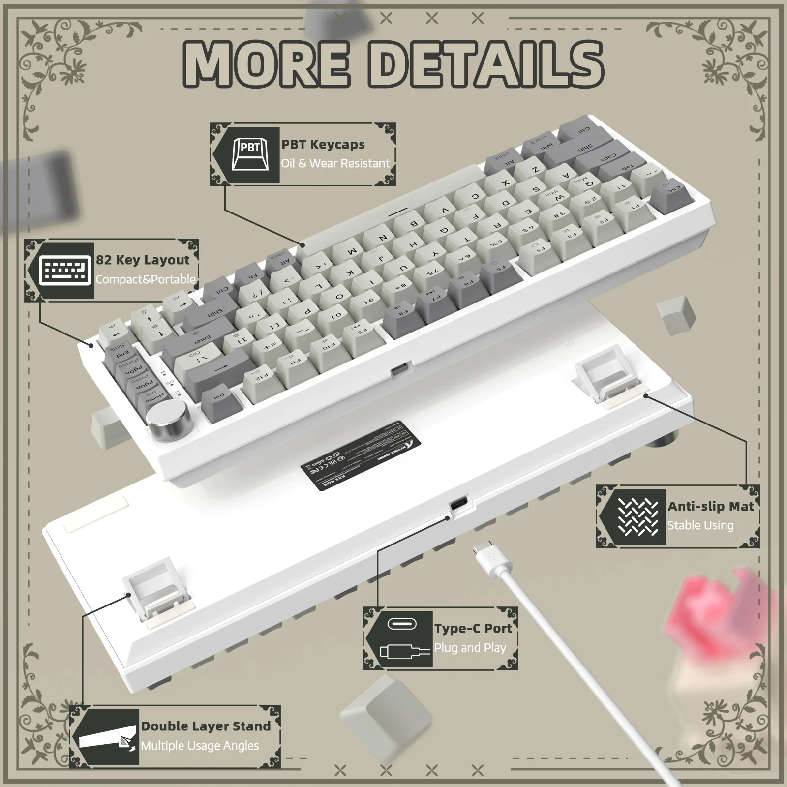ATTACK SHARK K85 Rapid Trigger Keyboard Magnetic Switch - Image 16