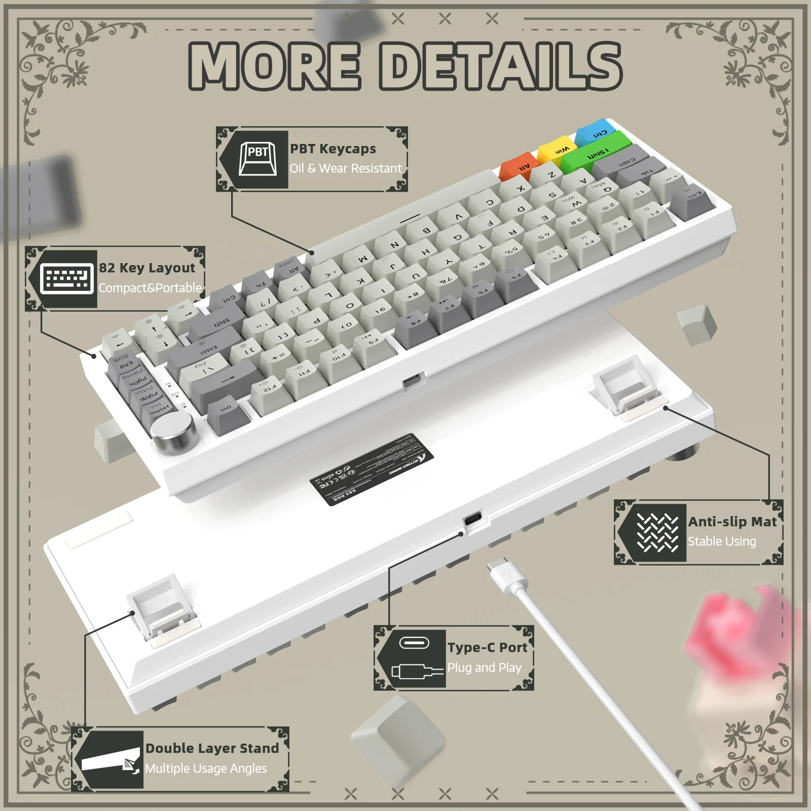 ATTACK SHARK K85 Rapid Trigger Keyboard Magnetic Switch - Image 26