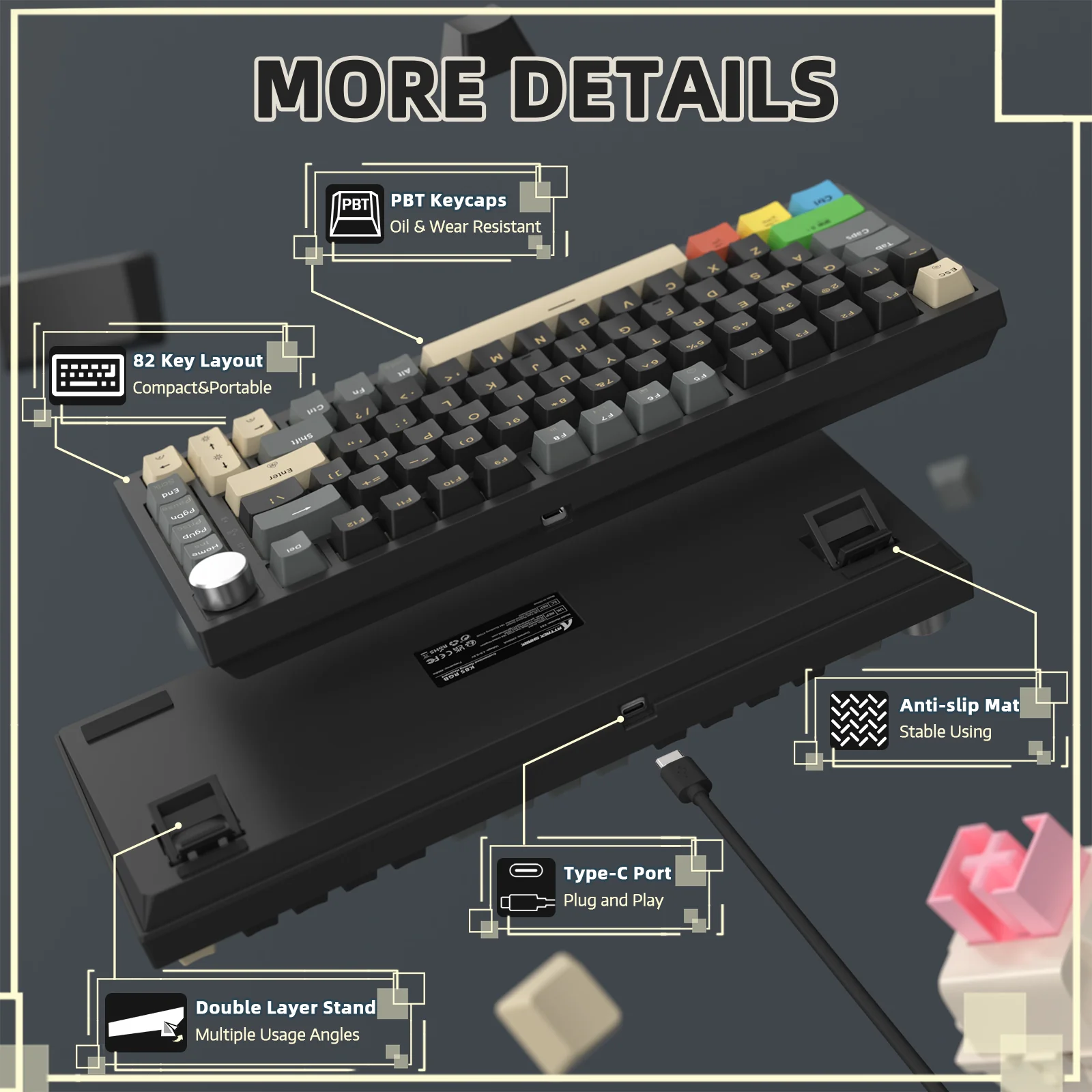 ATTACK SHARK K85 Rapid Trigger Keyboard Magnetic Switch - Image 38