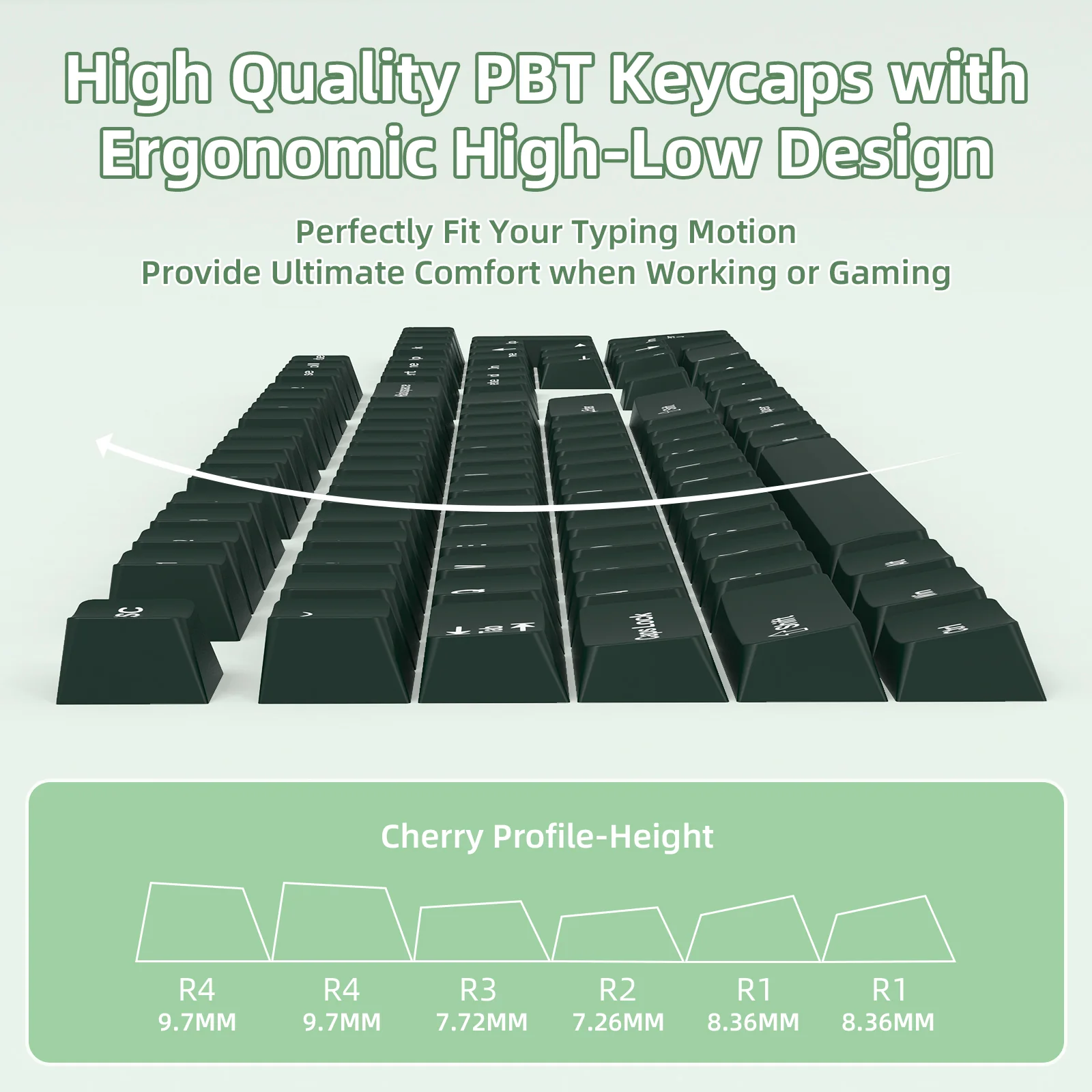 ATTACK SHARK PBT Keycaps Full Keycap Set - Image 20