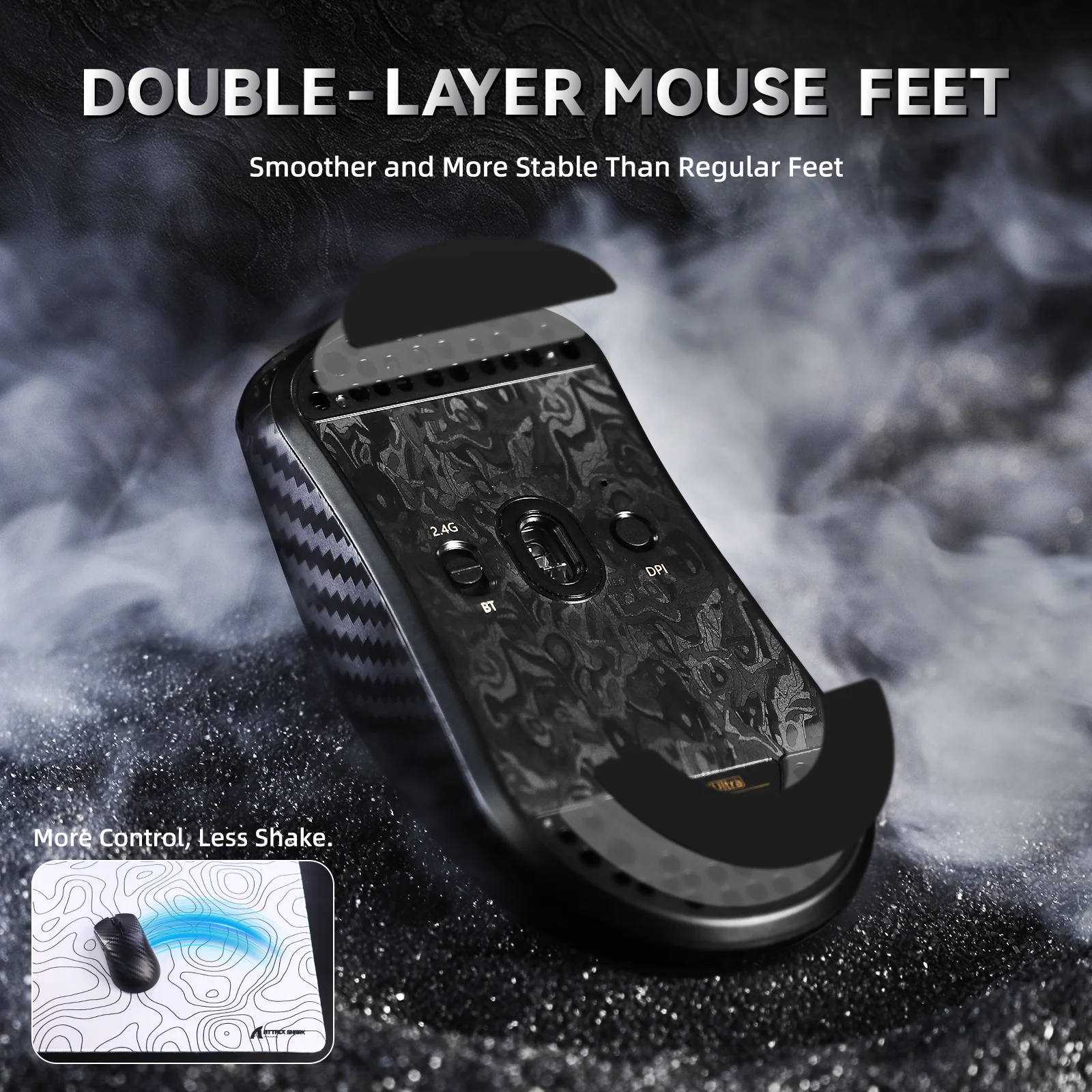 ATTACK SHARK R11 ULTRA Carbon Fiber Wireless 8K PAW3950MAX Gaming Mouse - Image 16