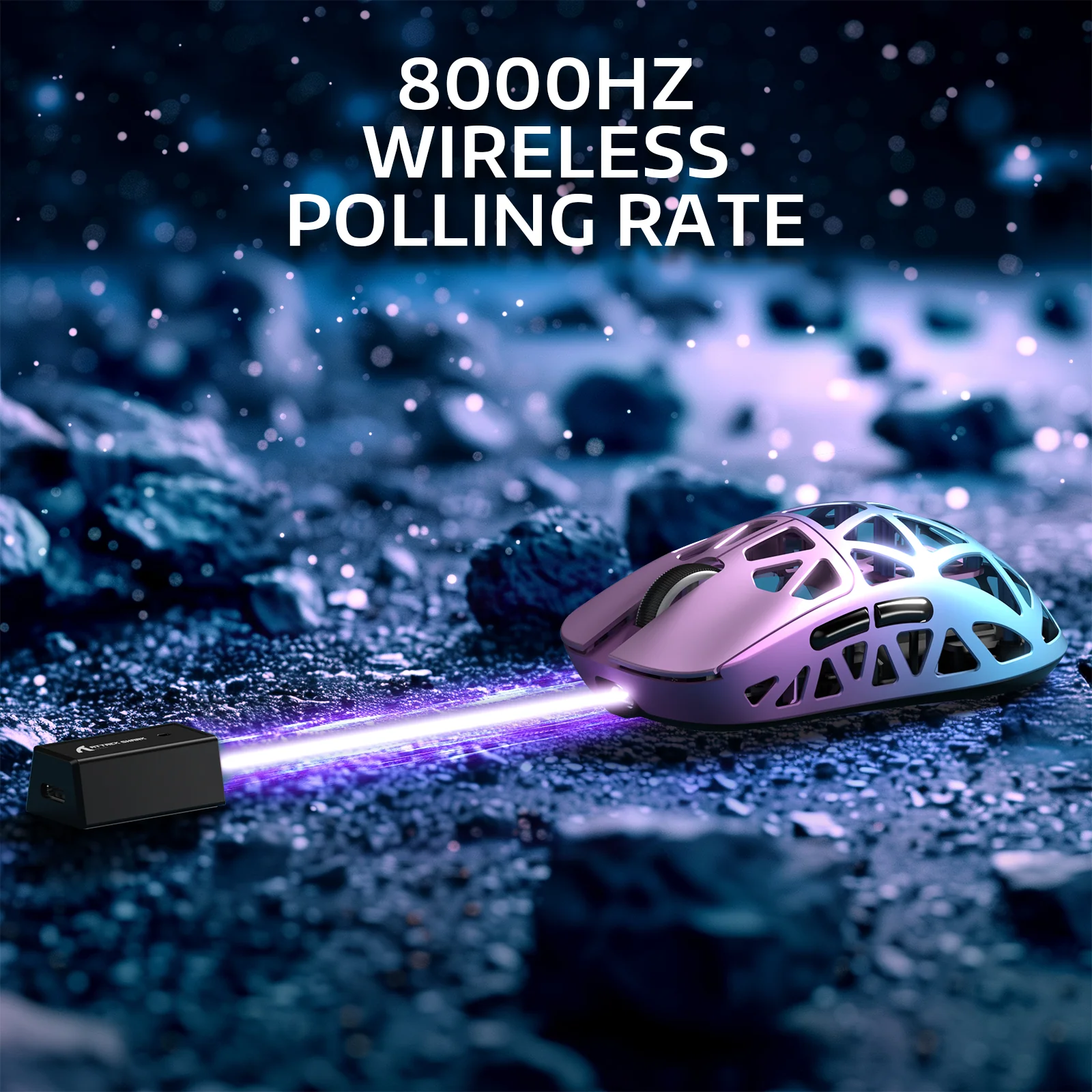ATTACK SHARK R2 Magnesium Alloy PAW3950 Gaming Mouse 8K with Mouse Coiled Cable (Not Include the Charging Dock) - Image 15