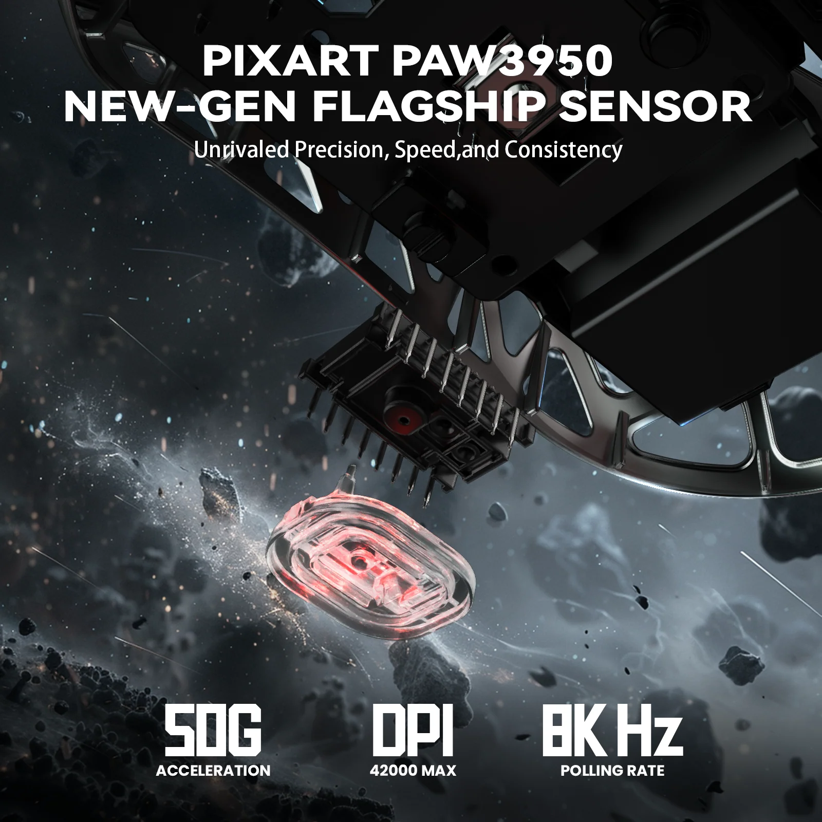 ATTACK SHARK R2 Magnesium Alloy PAW3950 Gaming Mouse 8K with Mouse Coiled Cable (Not Include the Charging Dock) - Image 33