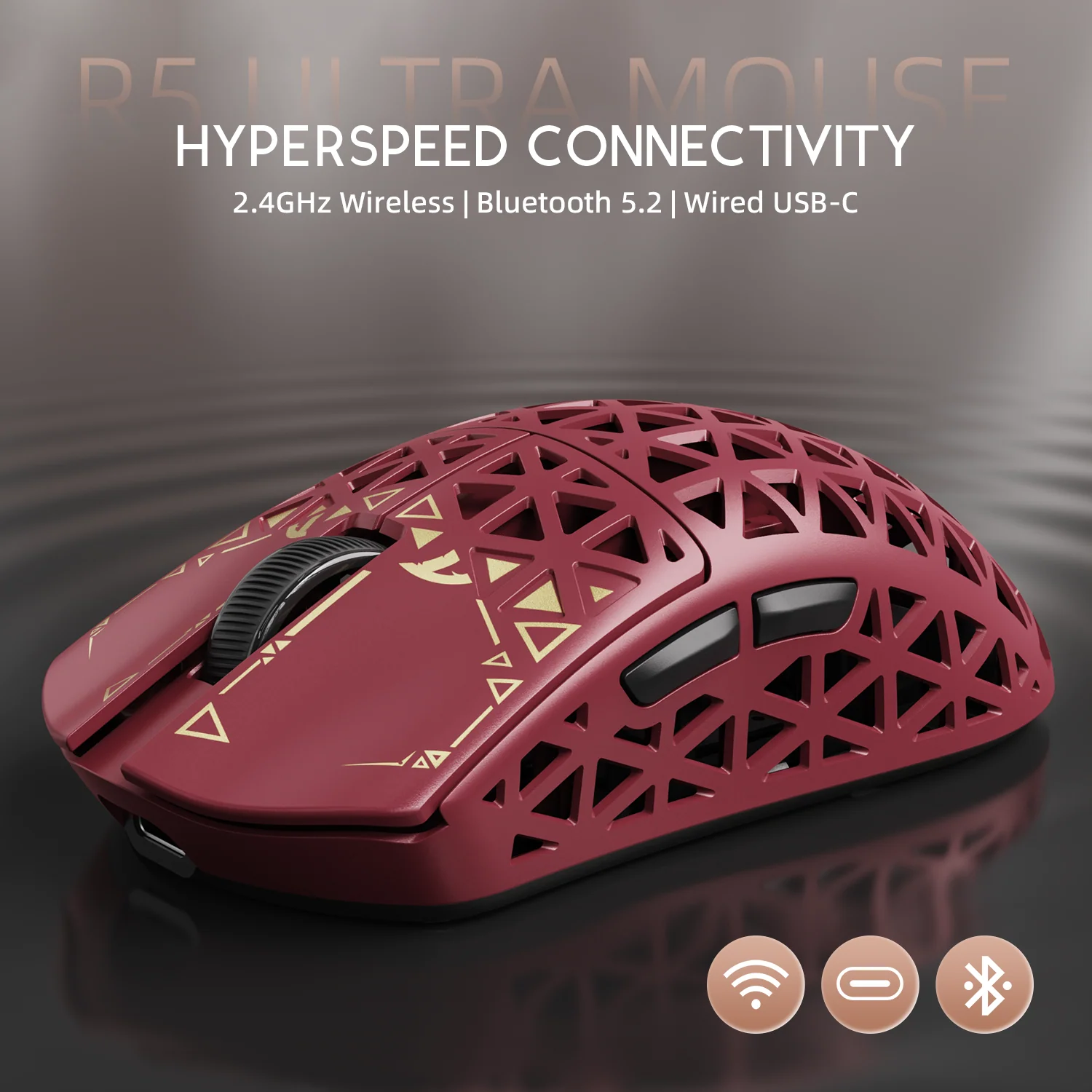 ATTACK SHARK R5 ULTRA Carbon Fiber Wireless 8K PAW3950MAX Gaming Mouse with 8K Coiled Cable - Image 27