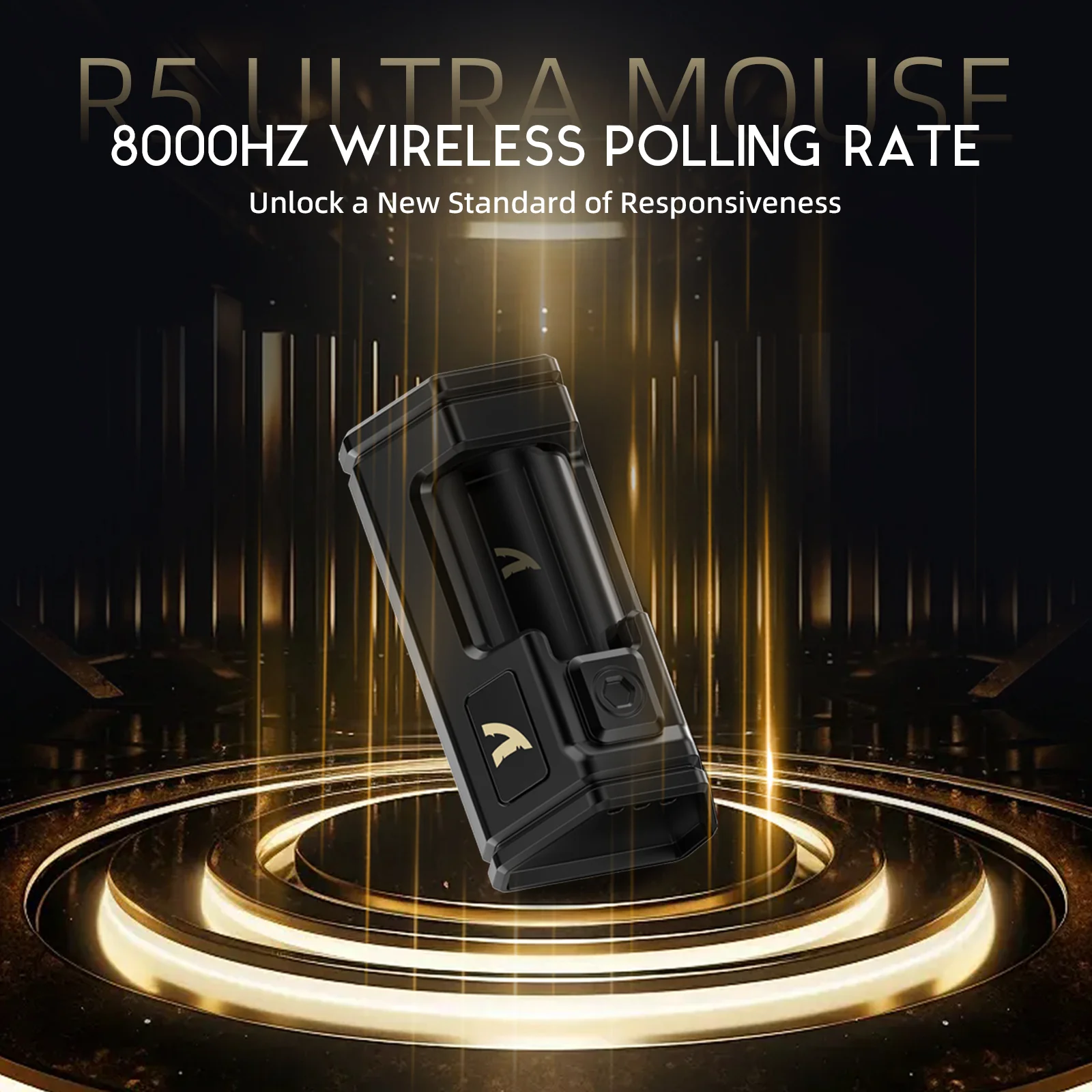 ATTACK SHARK R5 ULTRA Carbon Fiber Wireless 8K PAW3950MAX Gaming Mouse with 8K Coiled Cable - Image 6