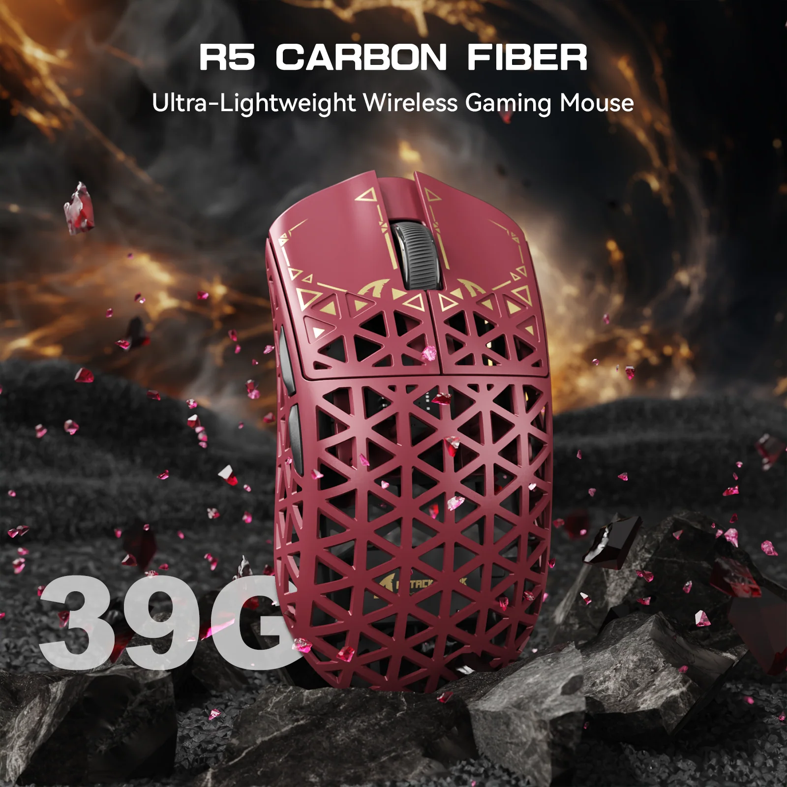 ATTACK SHARK R5 ULTRA Carbon Fiber Wireless 8K PAW3950MAX Gaming Mouse - Image 20