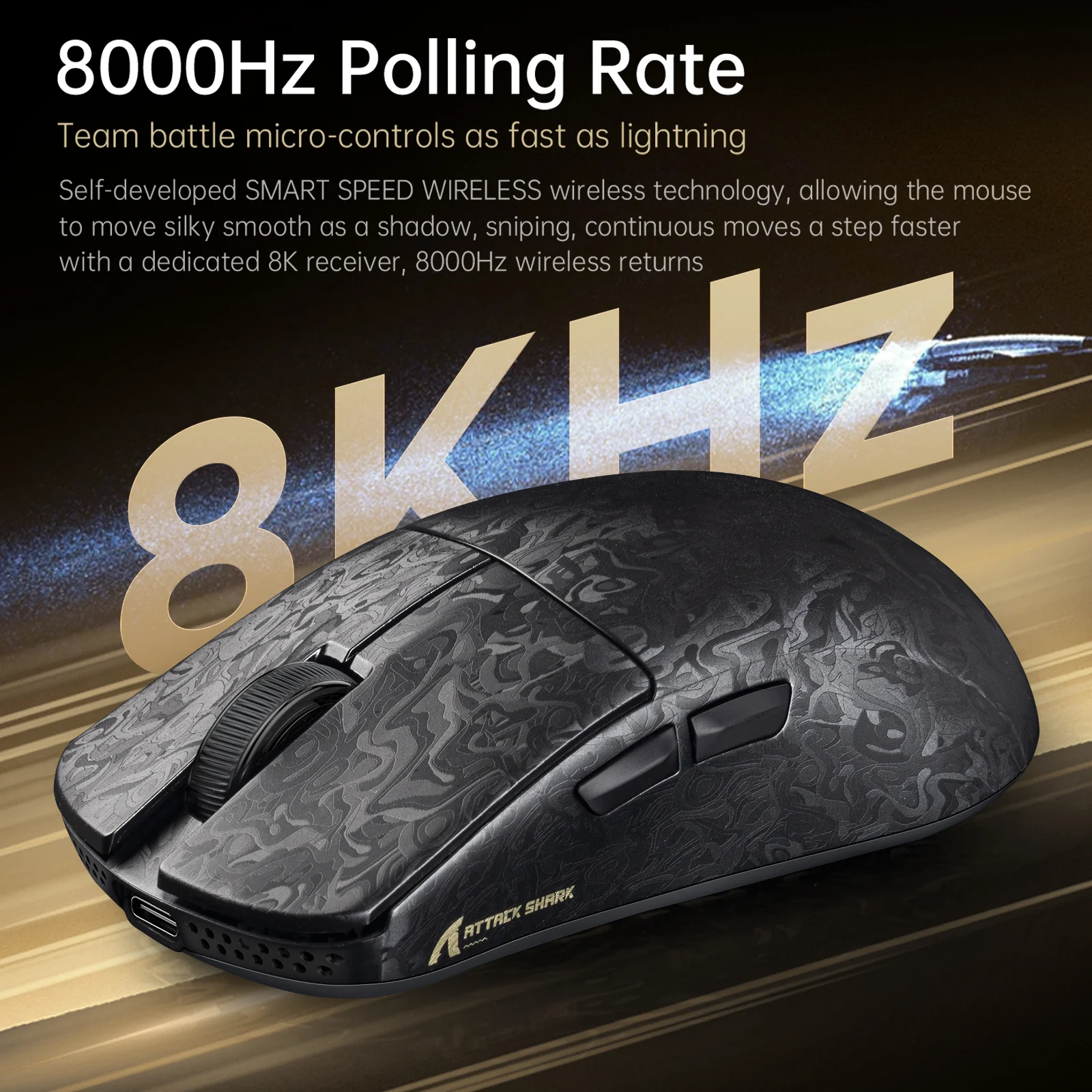ATTACK SHARK R68 HE & R11 ULTRA Carbon Fiber Gaming Bundle With C01 ULTRA Coiled Cable - Image 21