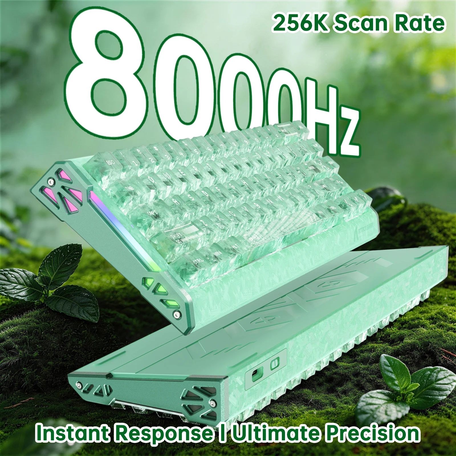 ATTACK SHARK R68 HE Carbon Fiber Wired Rapid Trigger Magnetic Switch Keyboard With C01 Ultra RGB Coiled Cable - Image 31