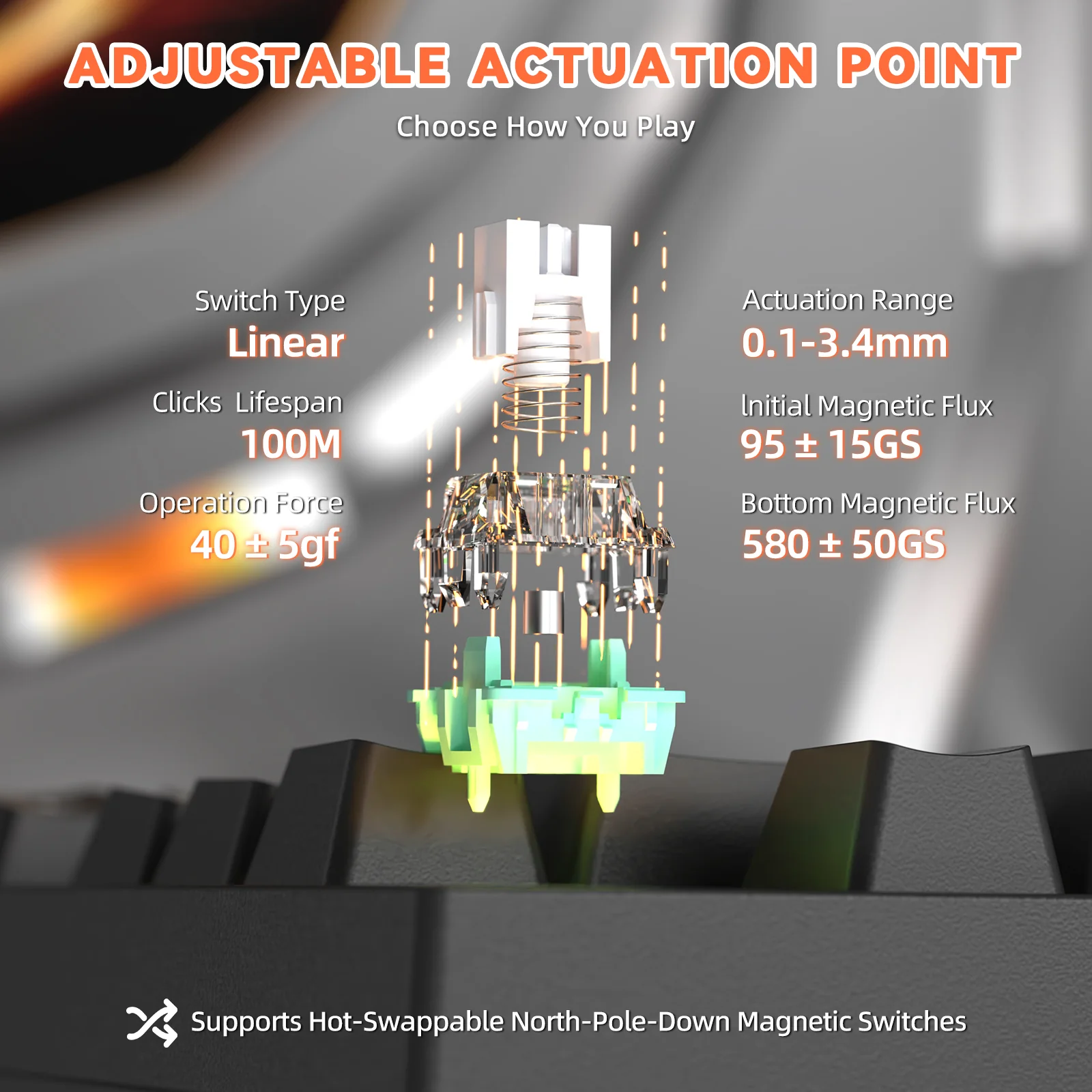 ATTACK SHARK R82 HE Rapid Trigger Keyboard Magnetic Switch with 0.005MM RT - Image 6