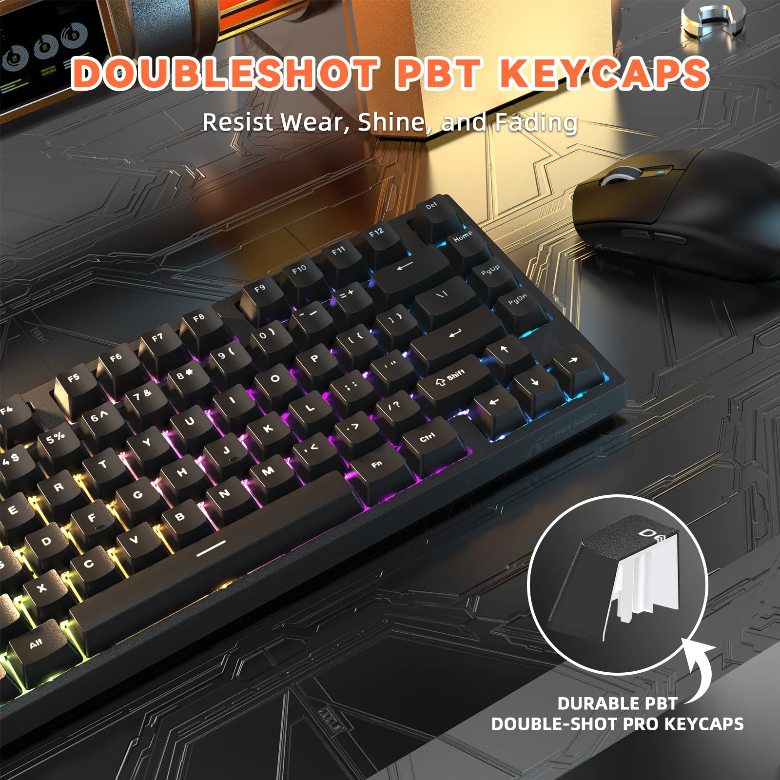 ATTACK SHARK R82 HE Rapid Trigger Keyboard Magnetic Switch with 0.005MM RT - Image 8