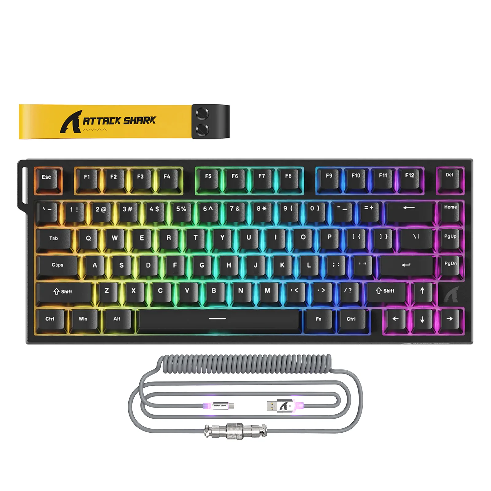 ATTACK SHARK R82 HE Wired 75% Gaming Keyboard  with C01ULTRA LED Cable - Image 10