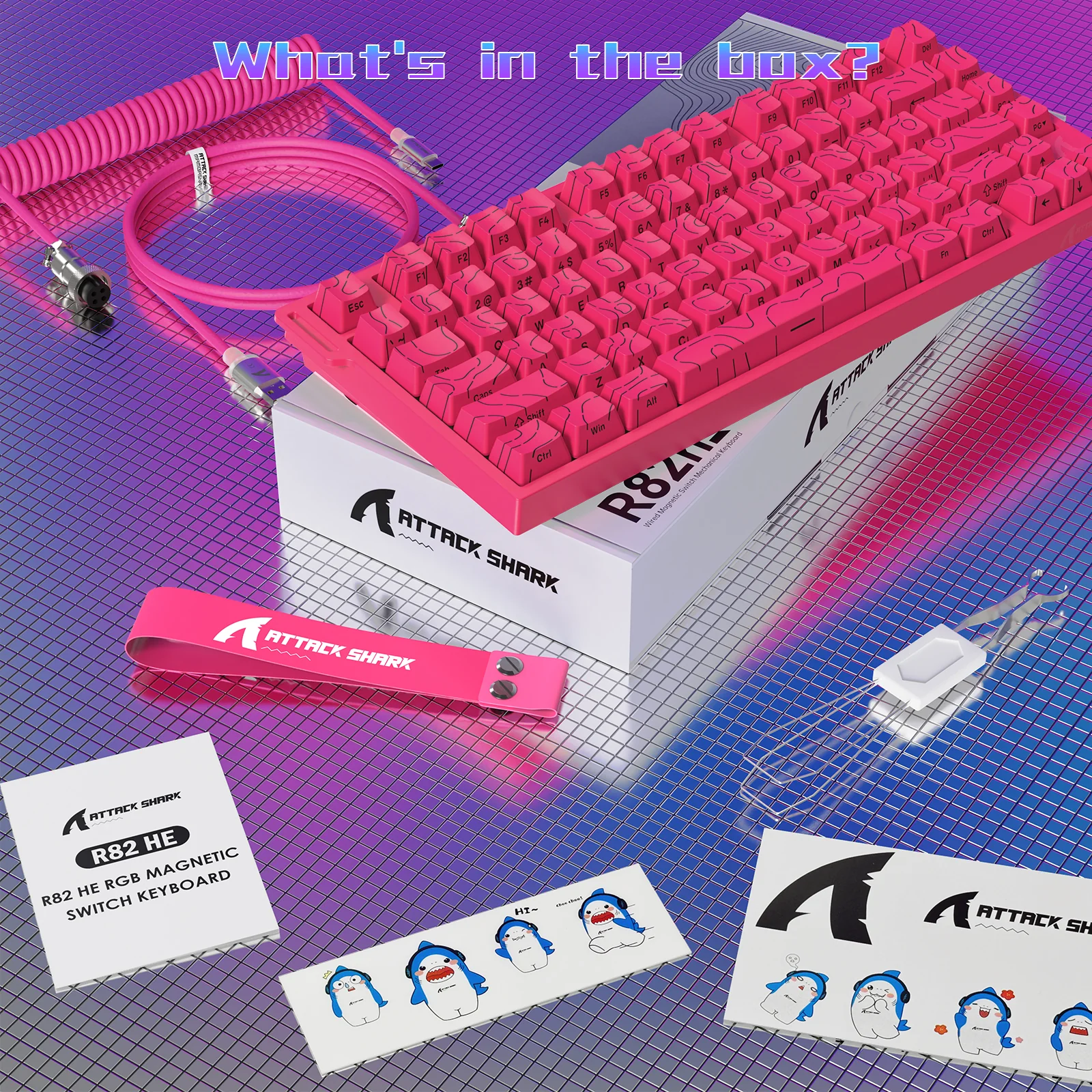 ATTACK SHARK R82 HE Wired 75% Gaming Keyboard  with C01ULTRA LED Cable - Image 28