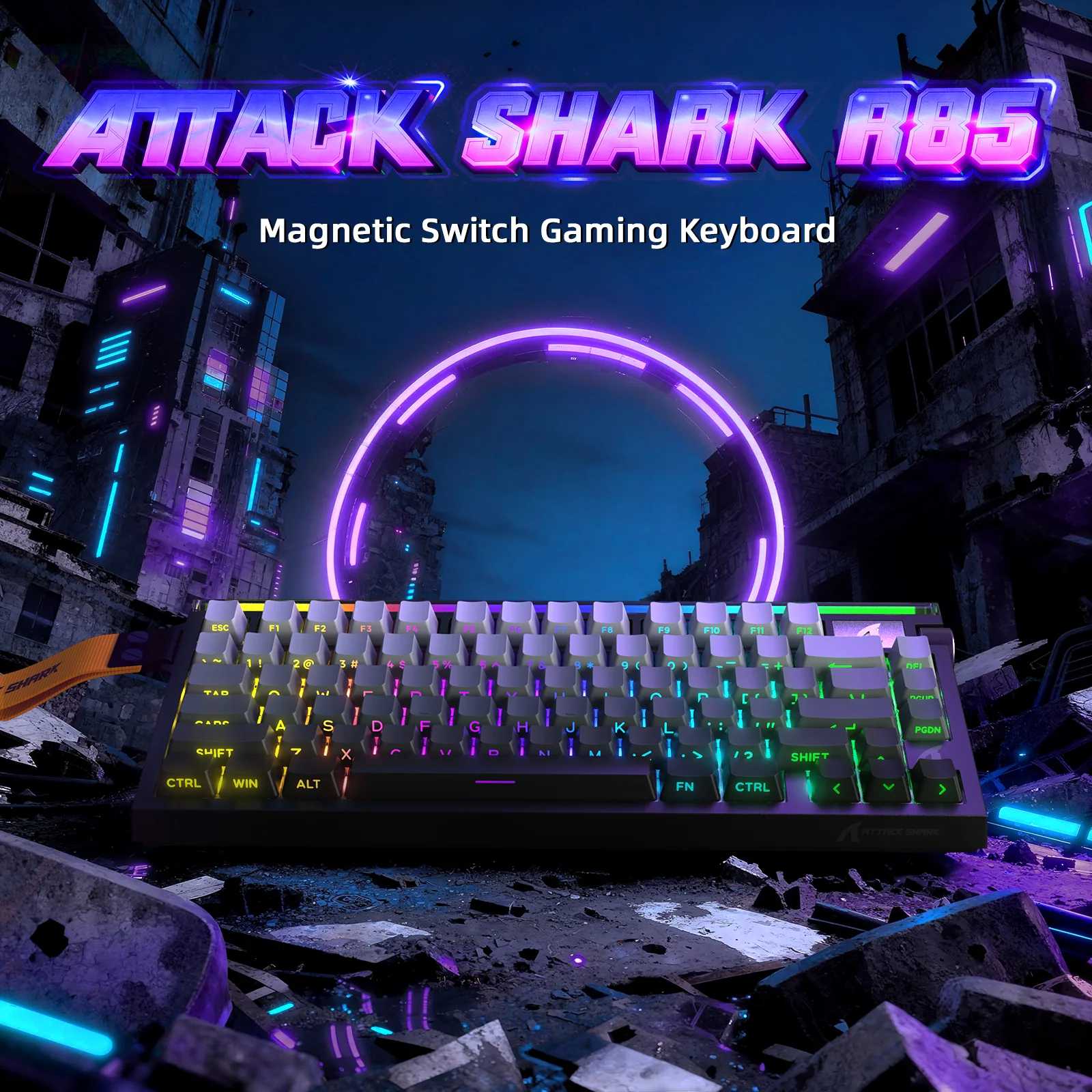 ATTACK SHARK R85 HE Rapid Trigger Keyboard with C01ULTRA LED Cable - Image 11