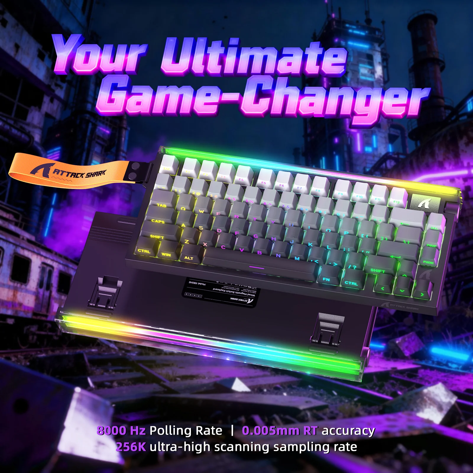 ATTACK SHARK R85 HE Rapid Trigger Keyboard with C01ULTRA LED Cable - Image 12