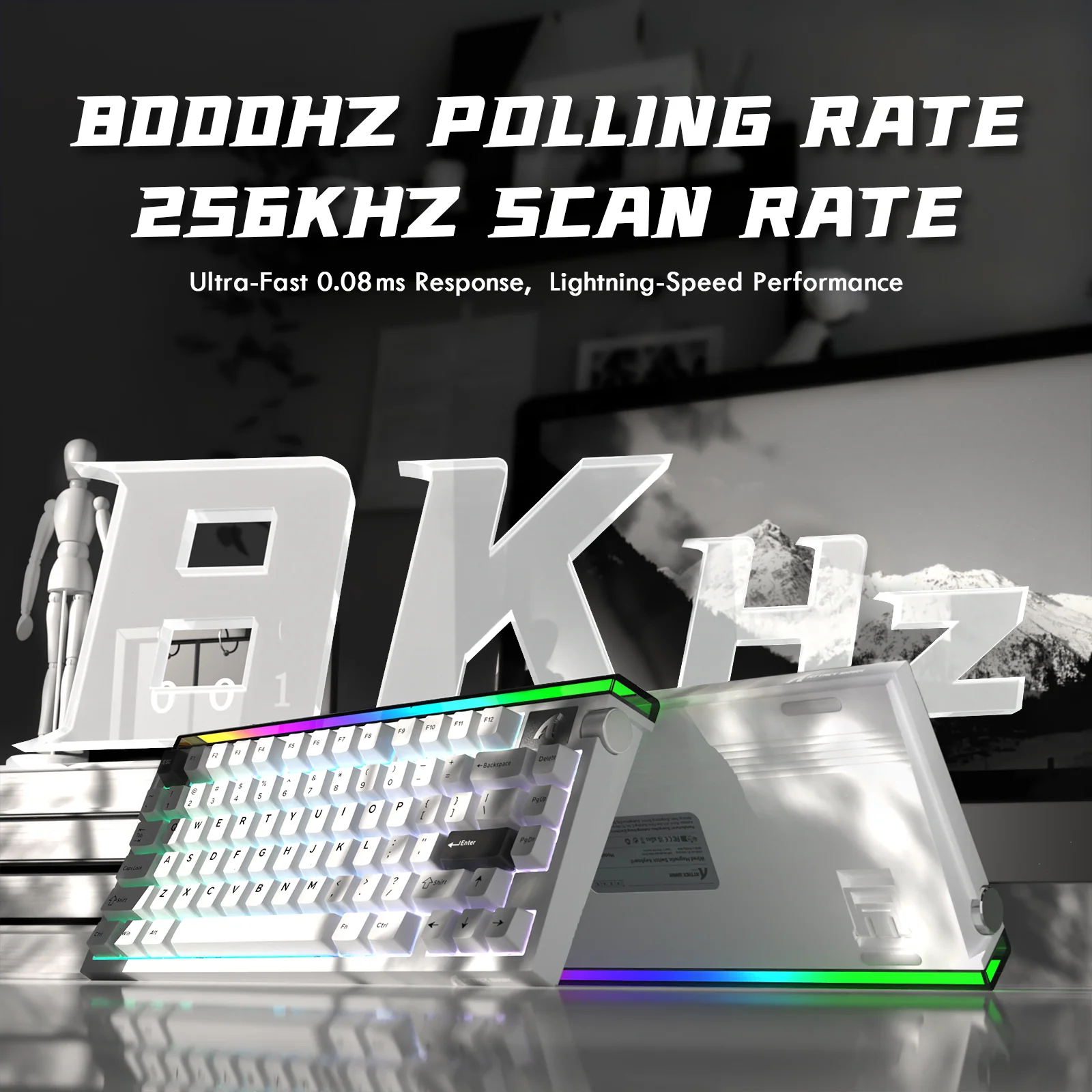 ATTACK SHARK R85 HE Rapid Trigger Keyboard Magnetic Switch with Custom Lightbox - Image 26