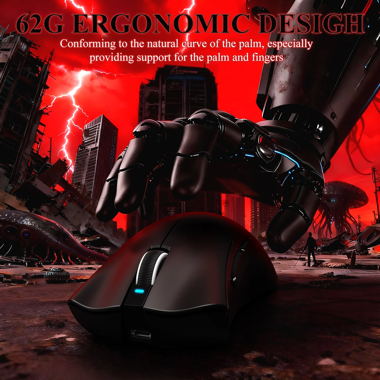 ATTACK SHARK V3PRO Ultra-Light Tri-Mode Gaming Mouse with Charging Dock - Image 13