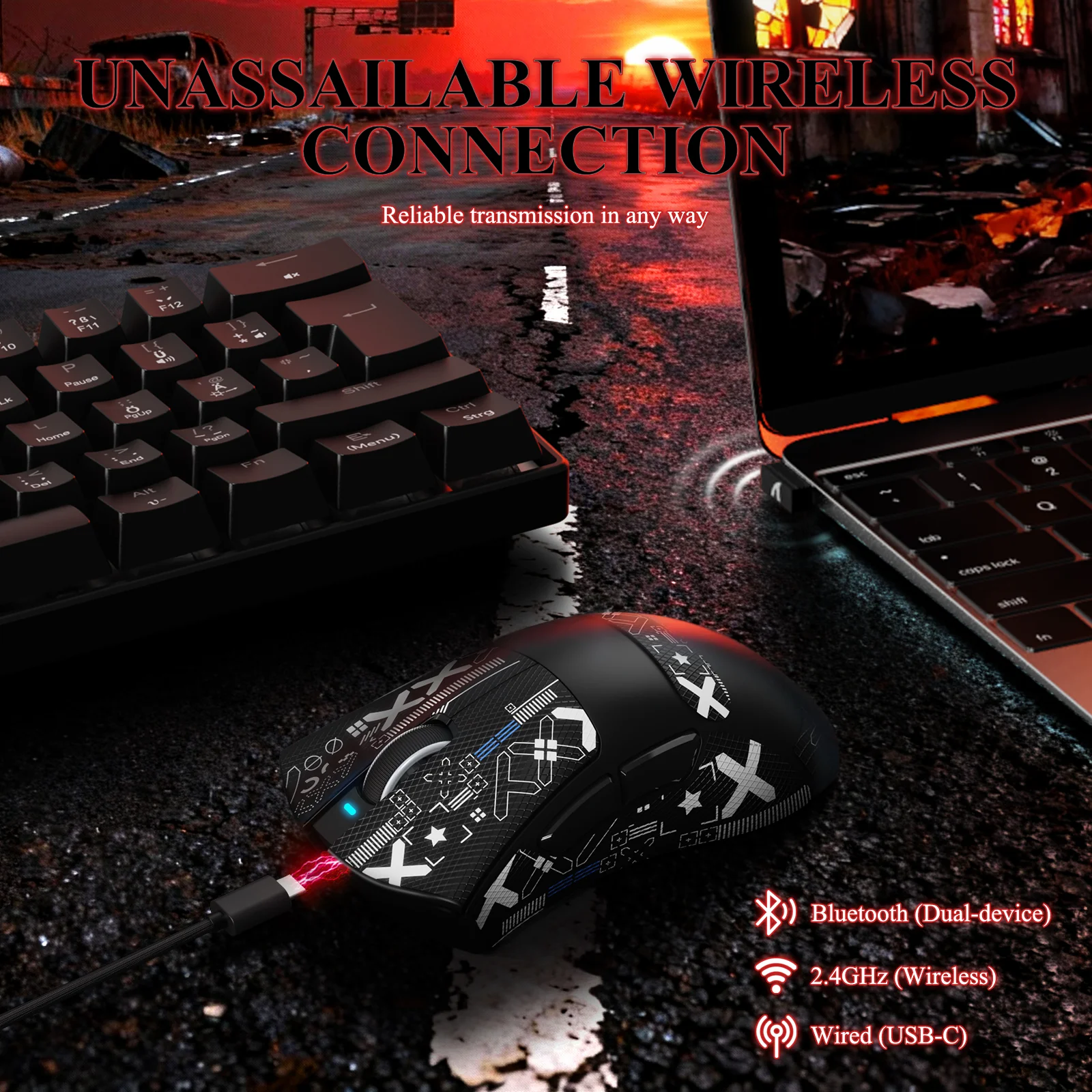 ATTACK SHARK V3PRO Ultra-Light Tri-Mode Gaming Mouse with Charging Dock - Image 44