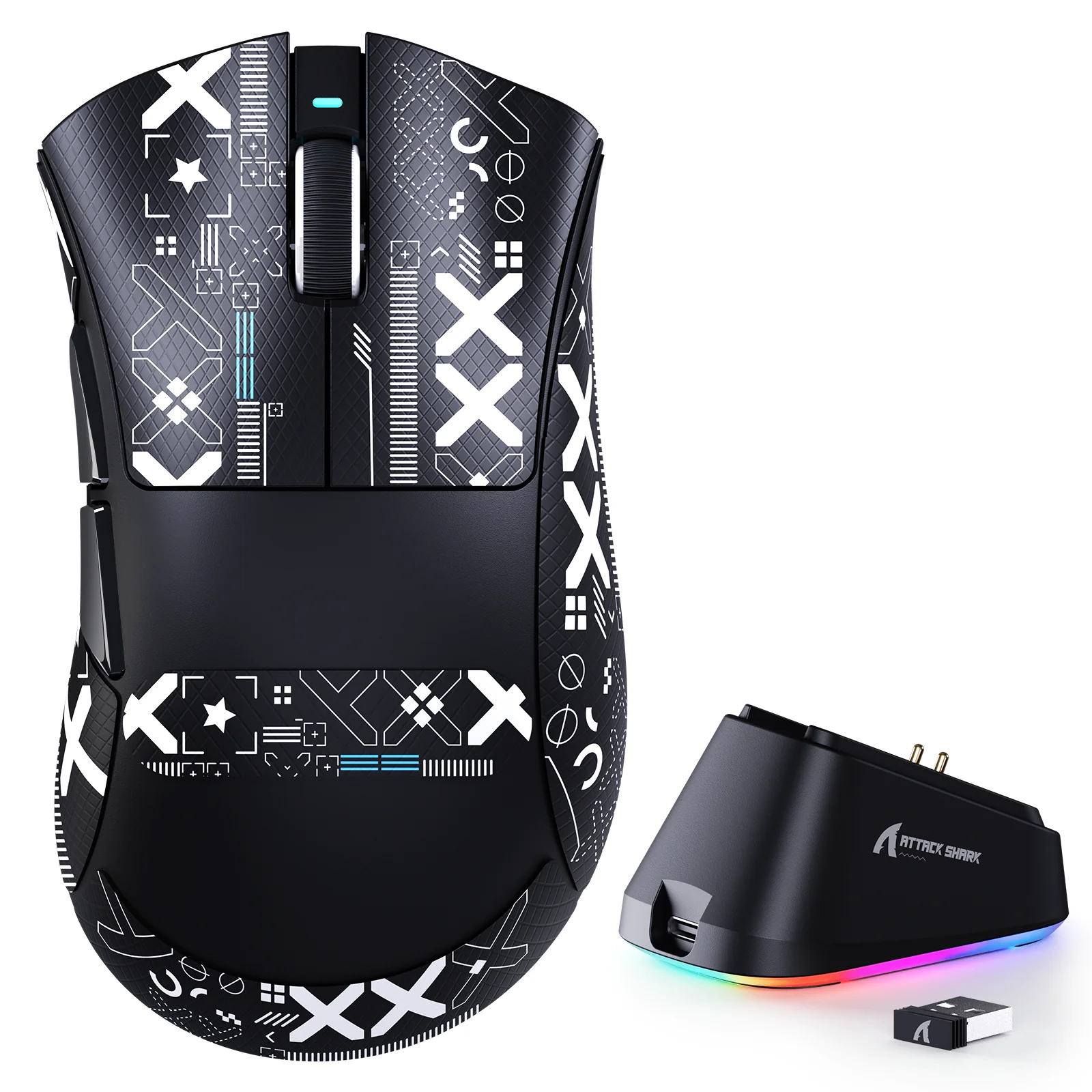 ATTACK SHARK V3PRO Ultra-Light Tri-Mode Gaming Mouse with Charging Dock - Image 5