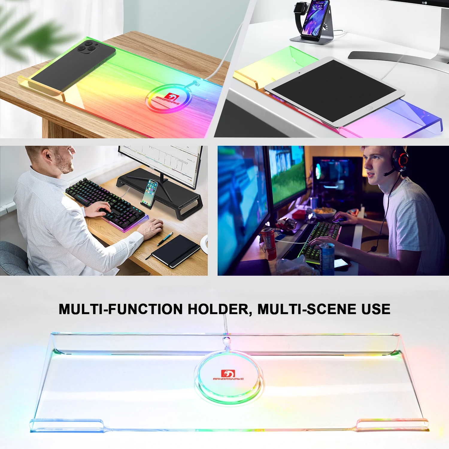 ATTACK SHARK X MAMBASNAKE Ergonomic RGB Keyboard Holder - Image 10