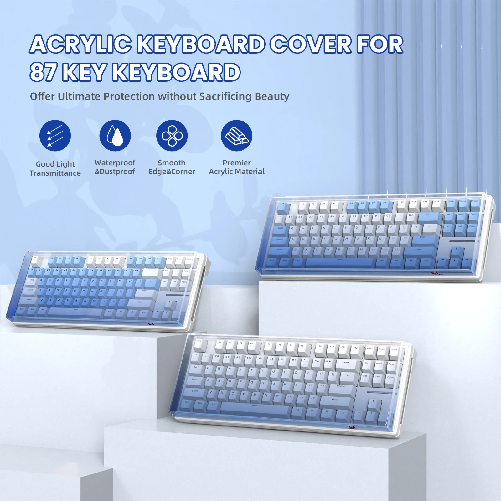 ATTACK SHARK x MAMBASNAKE 87-Key Keyboard Cover Fade Color - Image 2