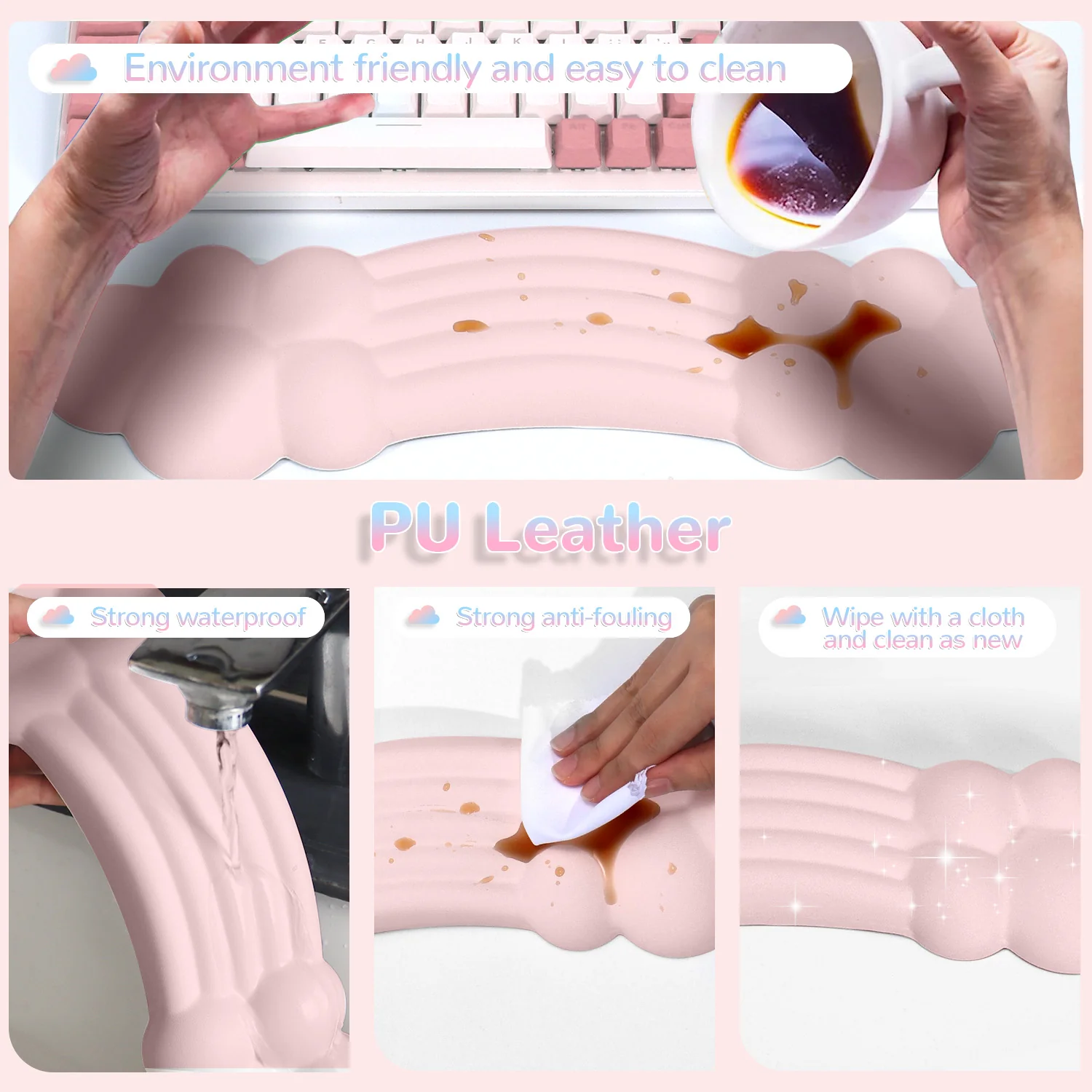 ATTACK SHARK X MAMBASNAKE Rainbow Cloud Keyboard Wrist Rest - Image 19