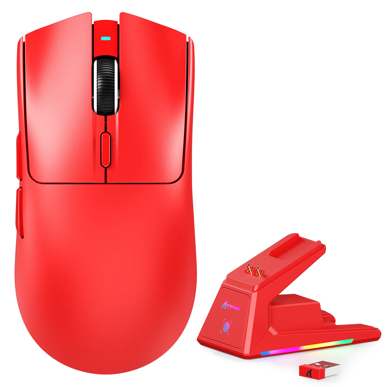 ATTACK SHARK X1 Tri-mode Gaming Mouse With Touchpad RGB Charging Dock PAW3395PRO Sensor - Image 19