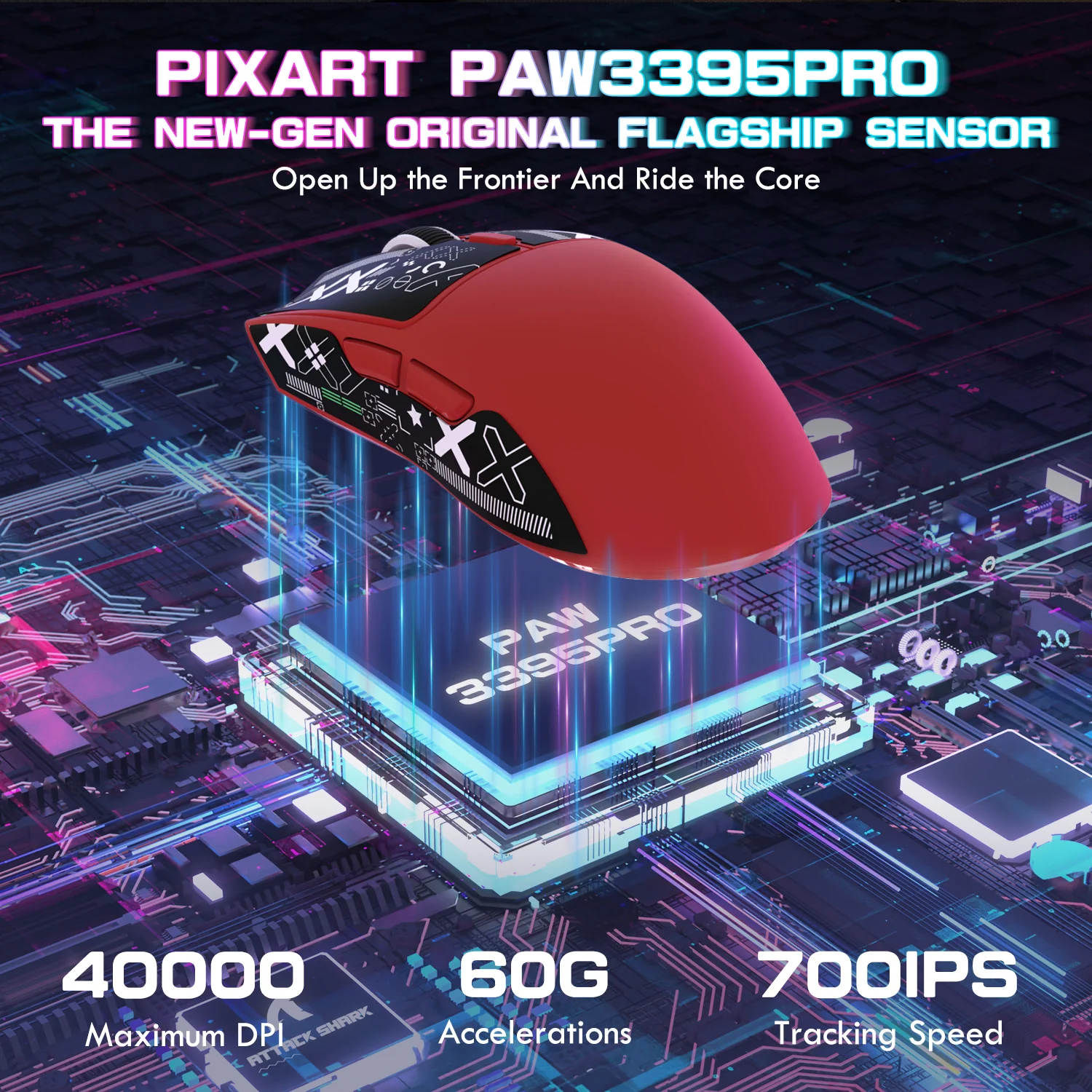 ATTACK SHARK X1 Tri-mode Gaming Mouse With Touchpad RGB Charging Dock PAW3395PRO Sensor - Image 49