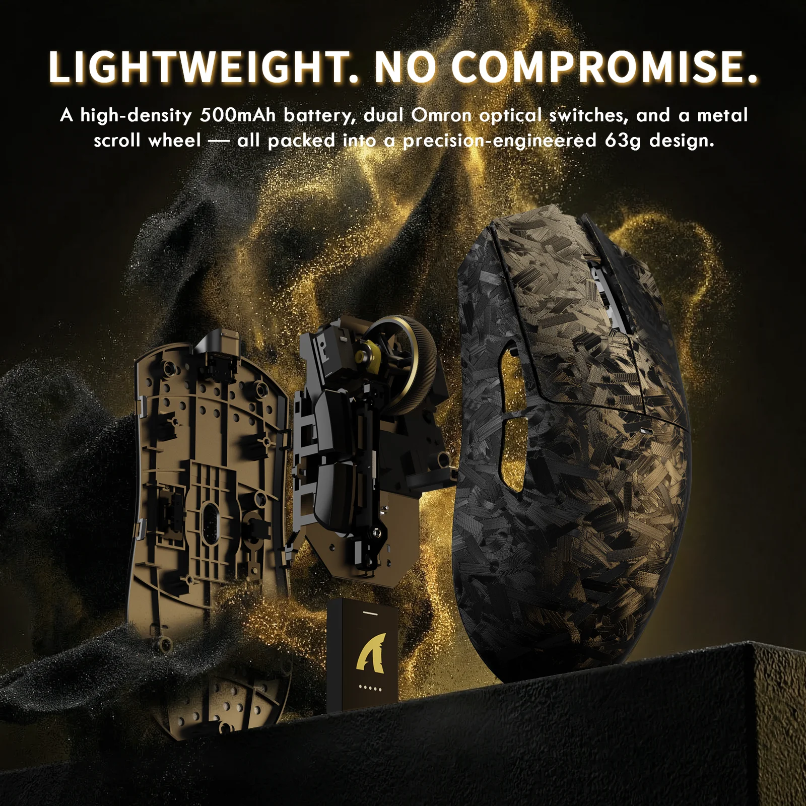 ATTACK SHARK X11 ULTRA Carbon Fiber Wireless Gaming Mouse With C06 Ultra LED Cable - Image 9