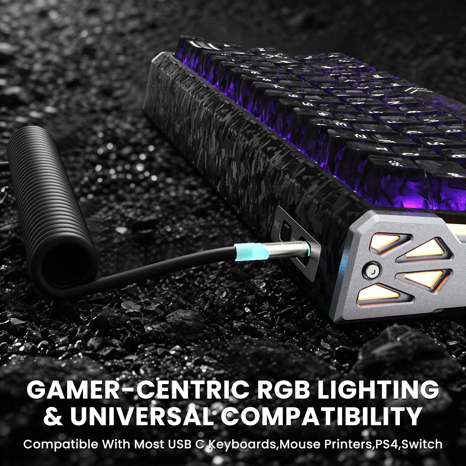 ATTACK SHARK R68 HE & X11 ULTRA Carbon Fiber Gaming Bundle With C01 ULTRA Coiled Cable - Image 9