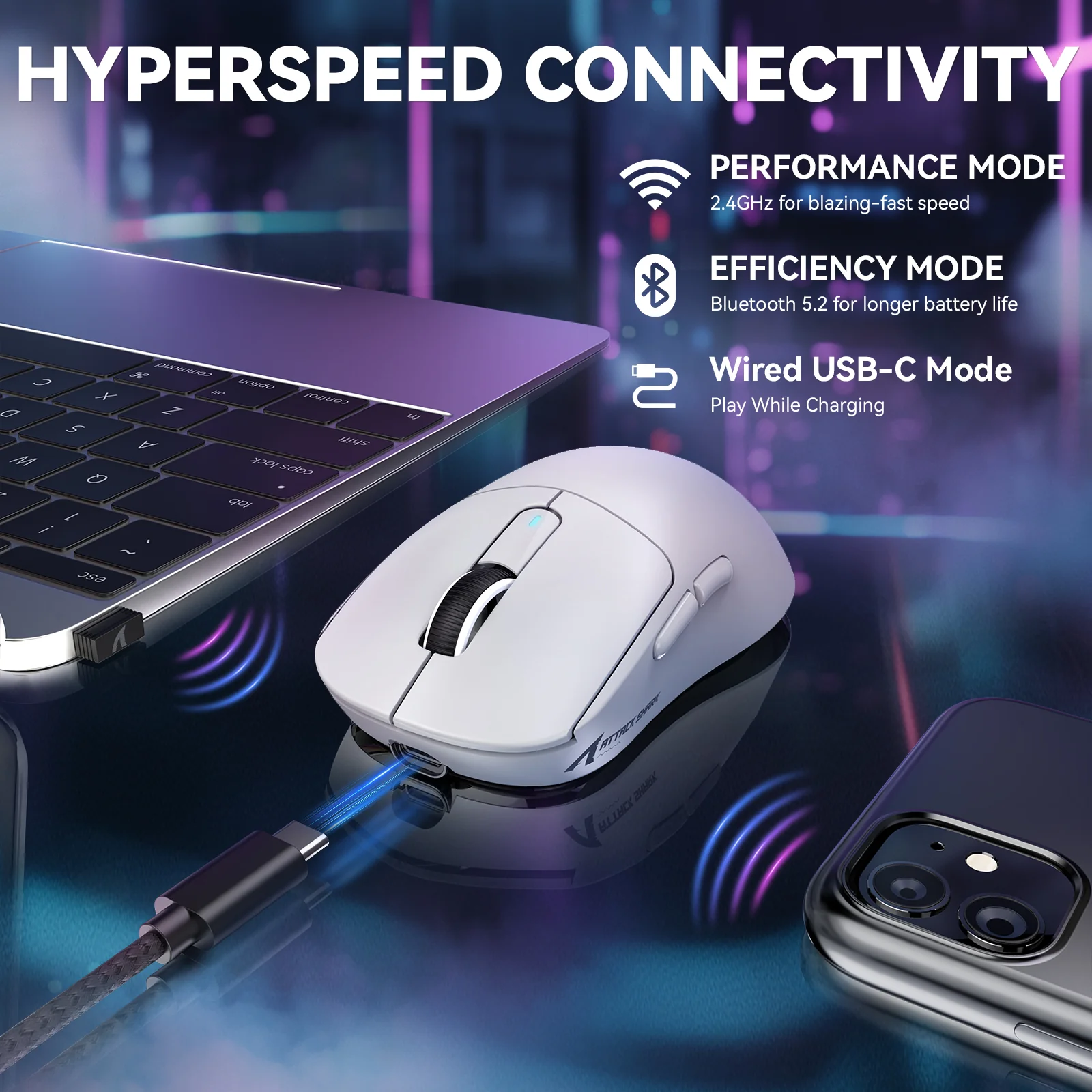 ATTACK SHARK X3MAX PAW3950 Wireless Gaming Mouse - Image 7