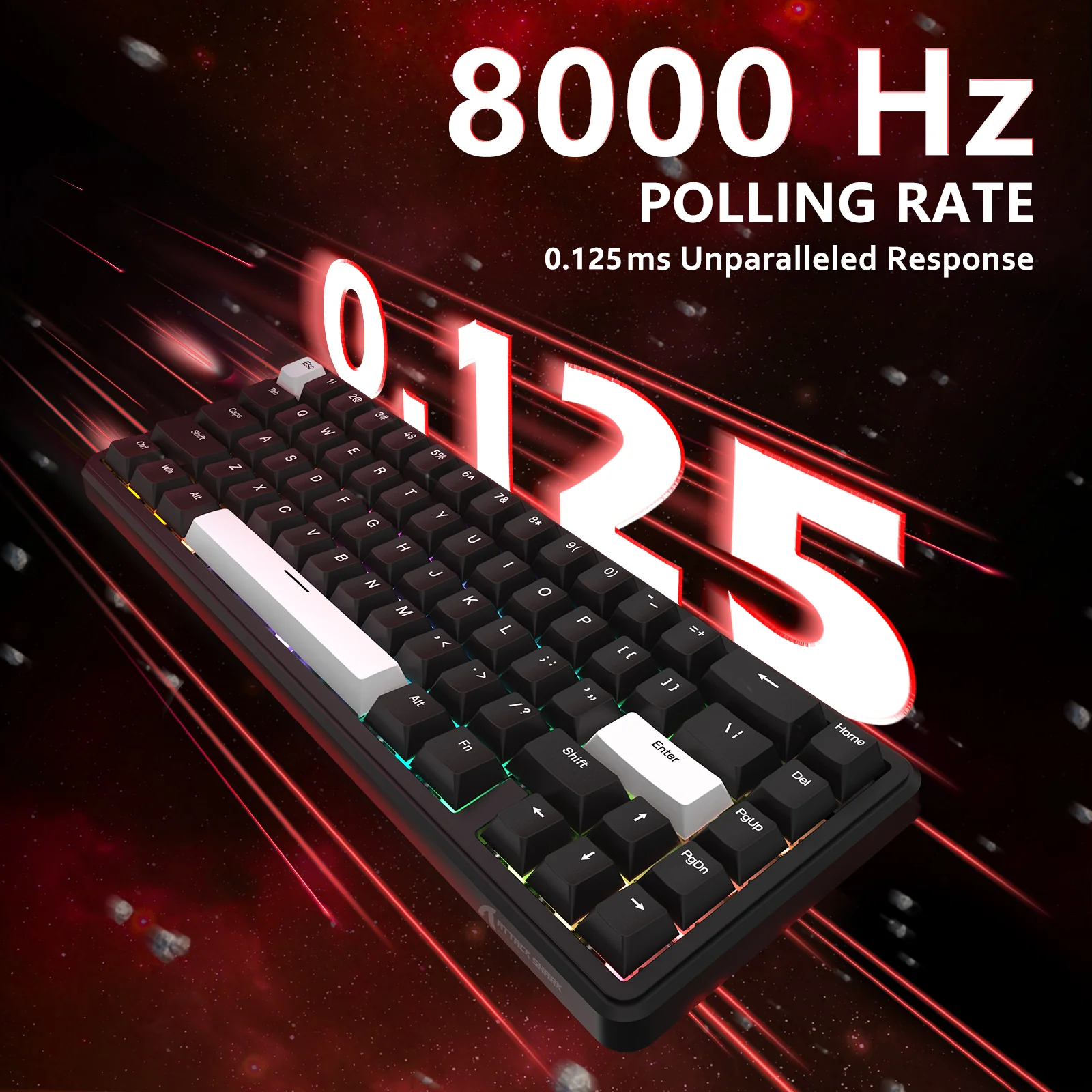 ATTACK SHARK X65 HE Magnetic Switch Rapid Trigger Keyboard - Image 12