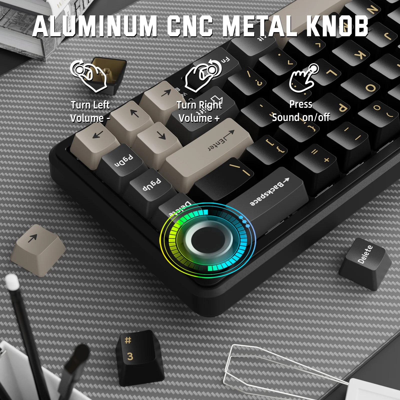 ATTACK SHARK X66 Wireless Mechanical Keyboard with Side Printed PBT Keycaps - Image 31