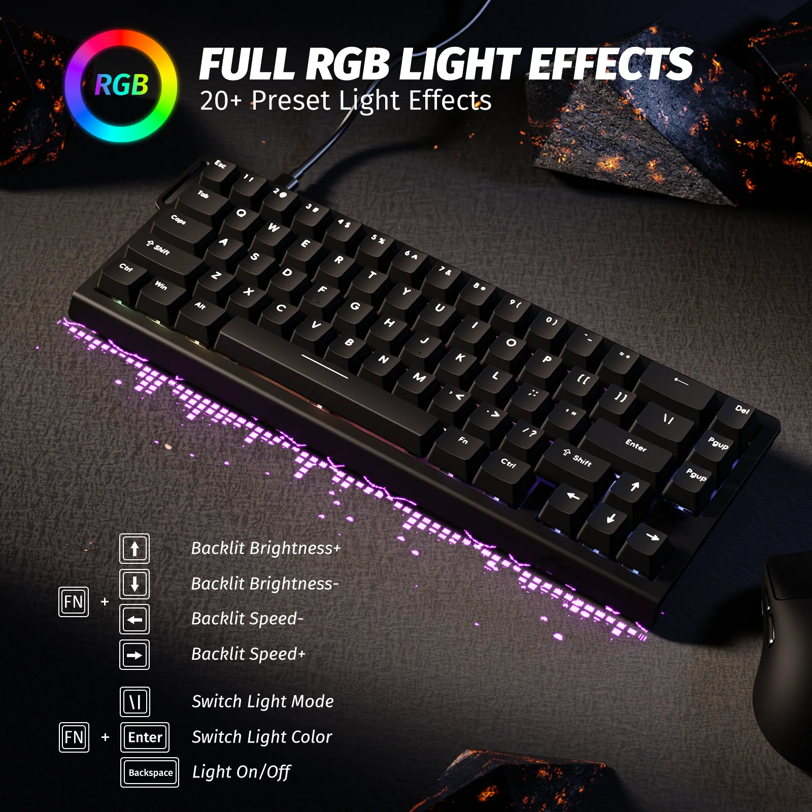 ATTACK SHARK X68 HE Rapid Trigger Keyboard Magnetic Switch - Image 34