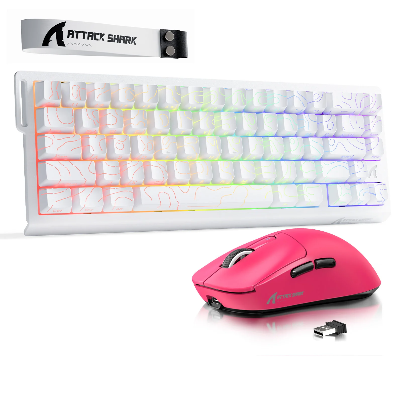 ATTACK SHARK X68HE Rapid Trigger Keyboard + X3 Wireless Gaming Mouse Bundle - Image 6